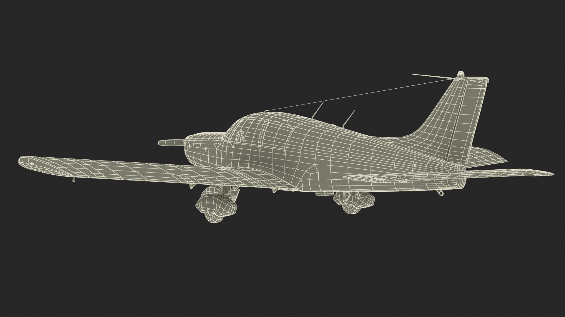 3D Personal Aircraft Piper PA-28 Cherokee model