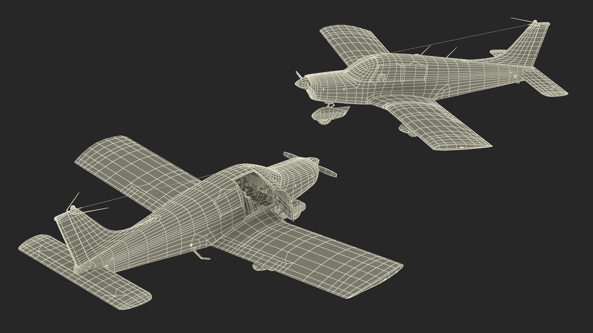 3D Personal Aircraft Piper PA-28 Cherokee model