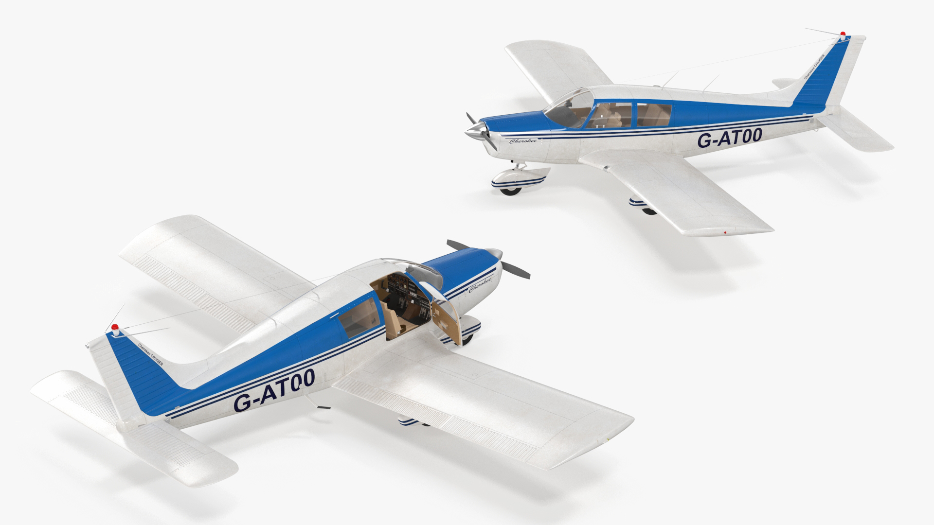 3D Personal Aircraft Piper PA-28 Cherokee model