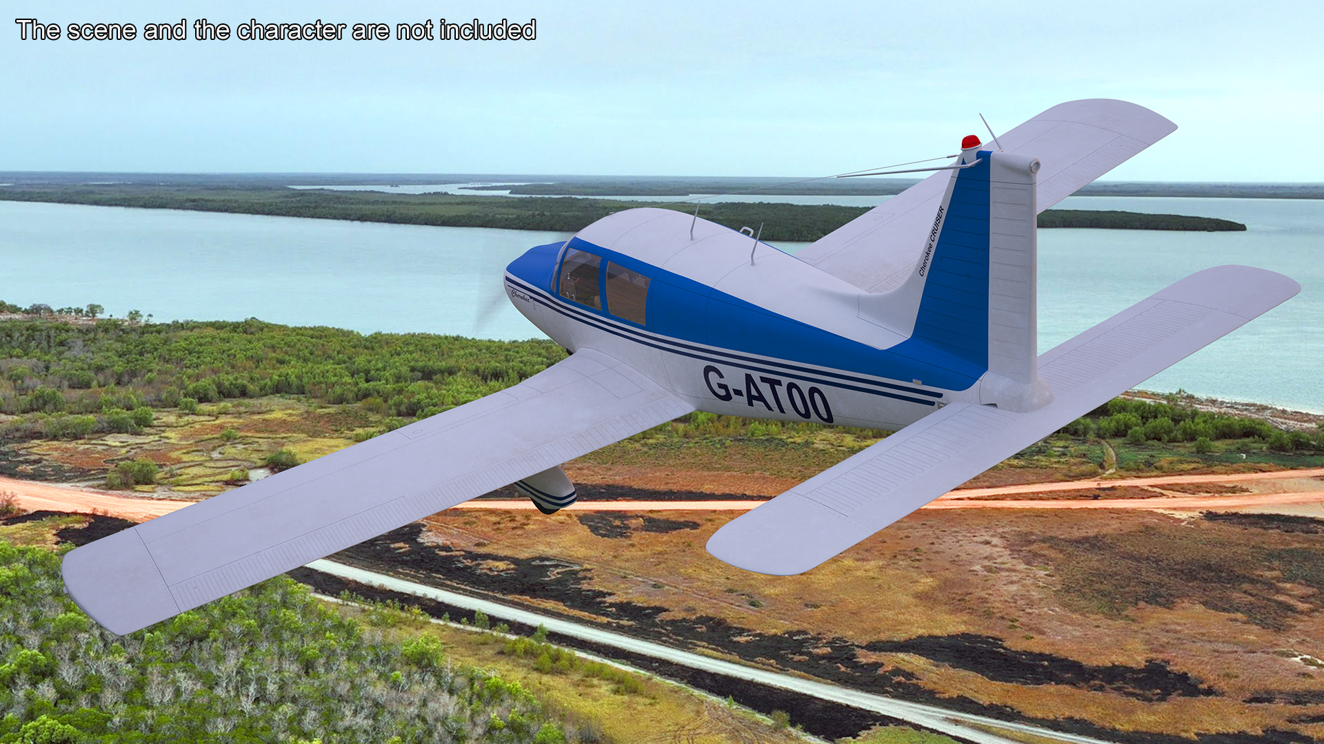 3D Personal Aircraft Piper PA-28 Cherokee model
