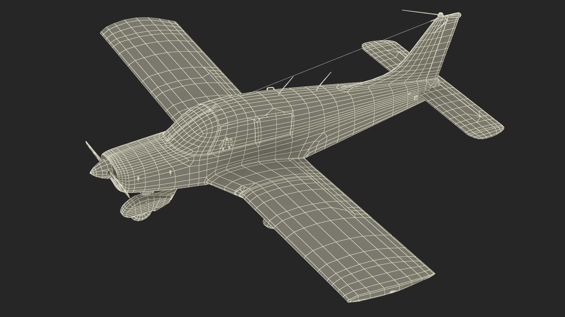 3D Personal Aircraft Piper PA-28 Cherokee model
