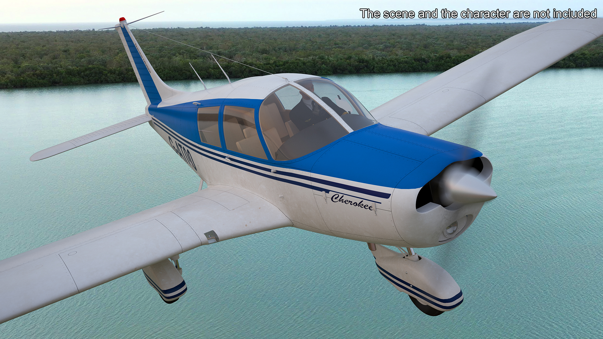 3D Personal Aircraft Piper PA-28 Cherokee model
