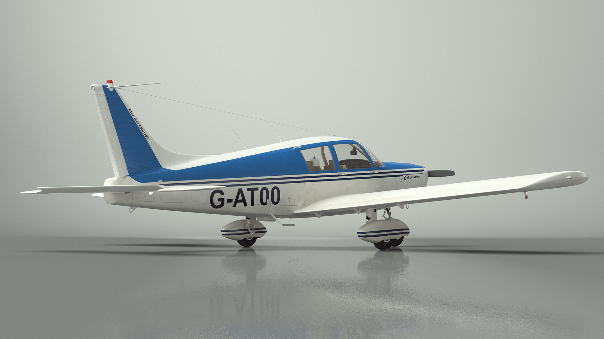 3D Personal Aircraft Piper PA-28 Cherokee model