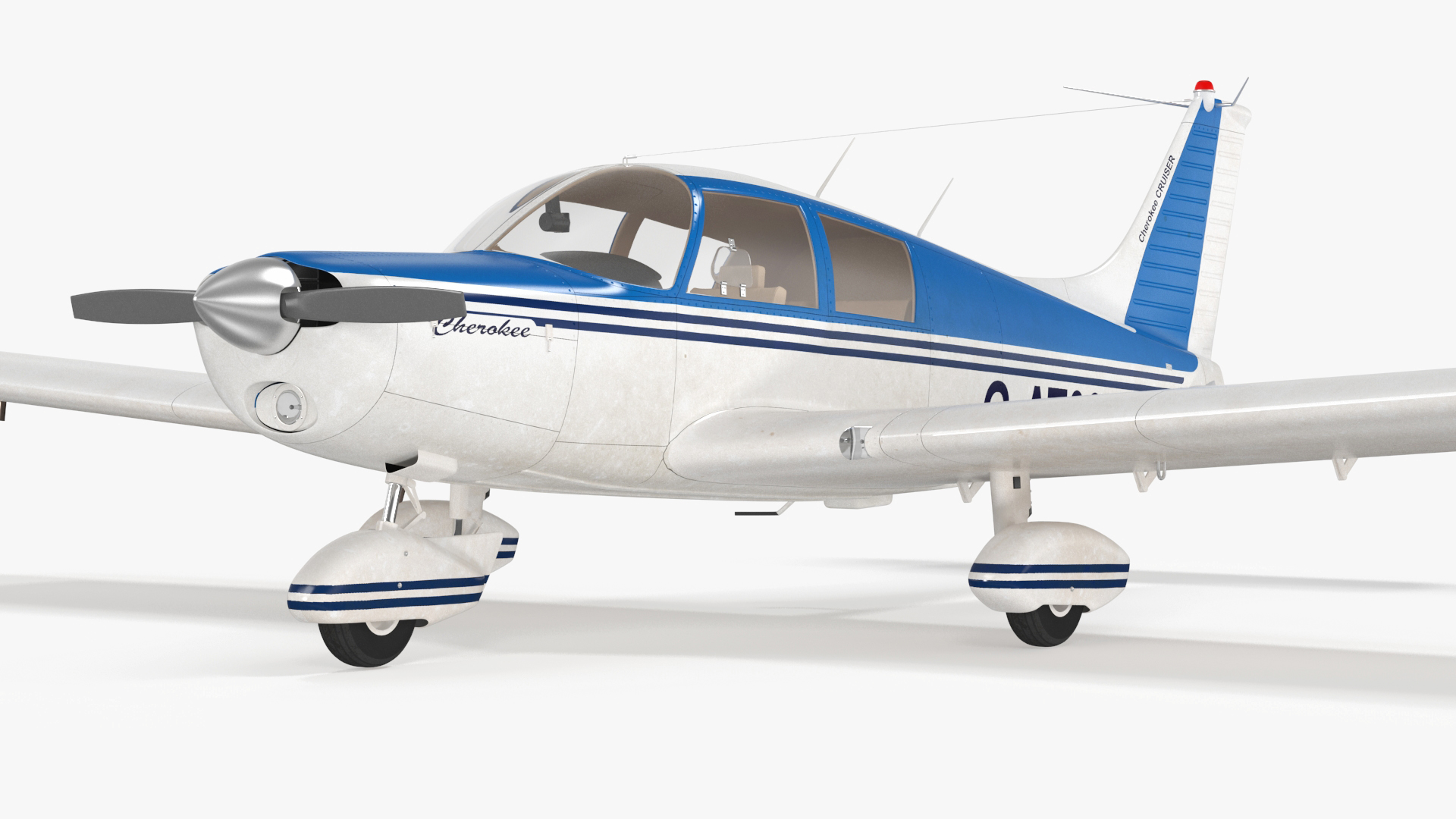 3D Personal Aircraft Piper PA-28 Cherokee model