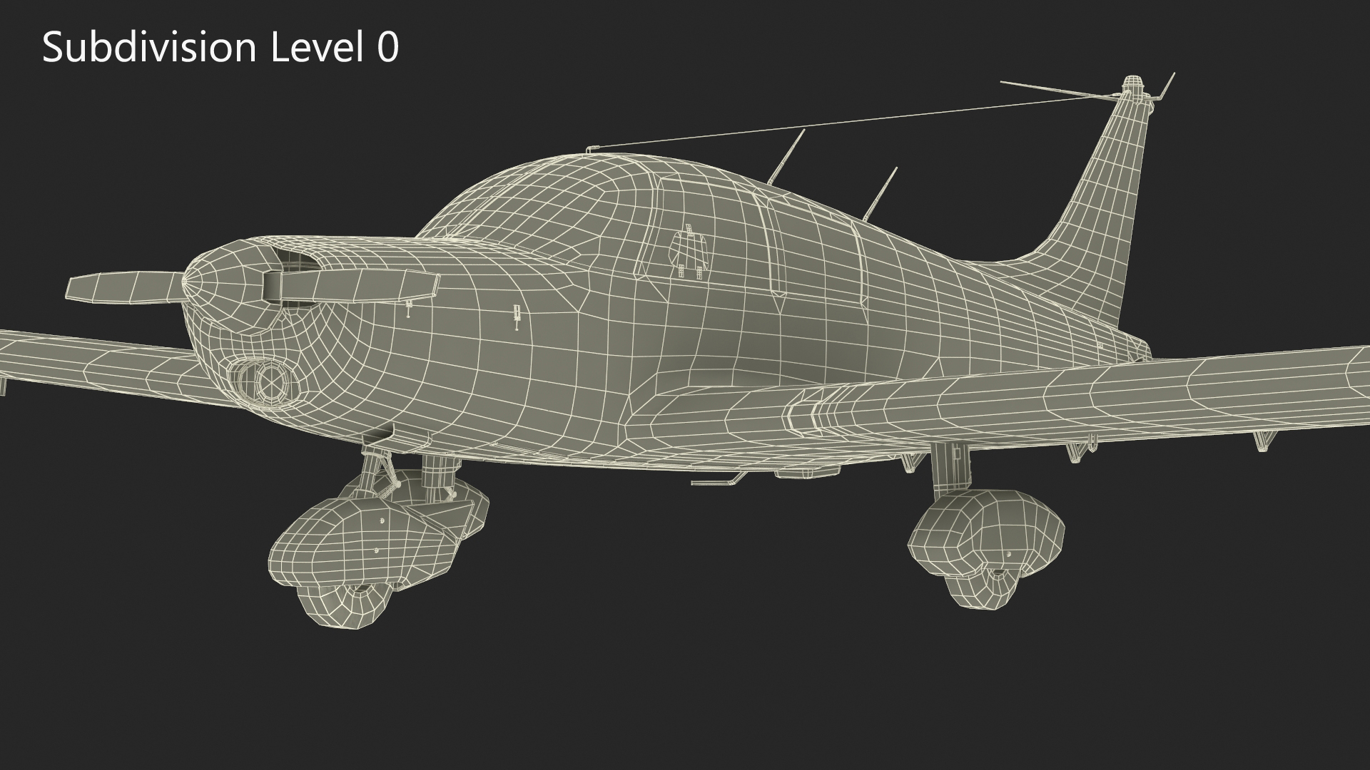 3D Personal Aircraft Piper PA-28 Cherokee model