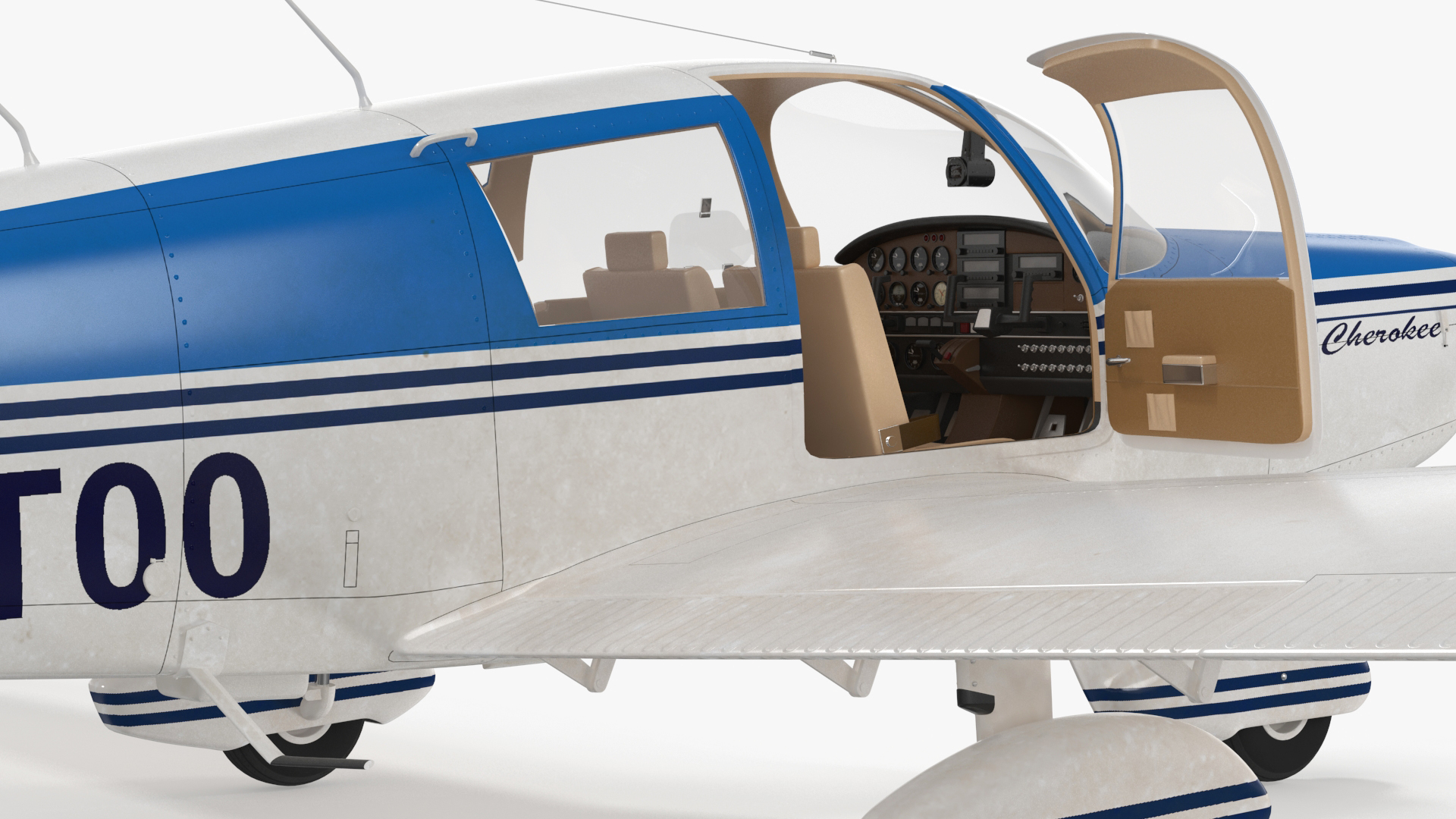 3D Personal Aircraft Piper PA-28 Cherokee model