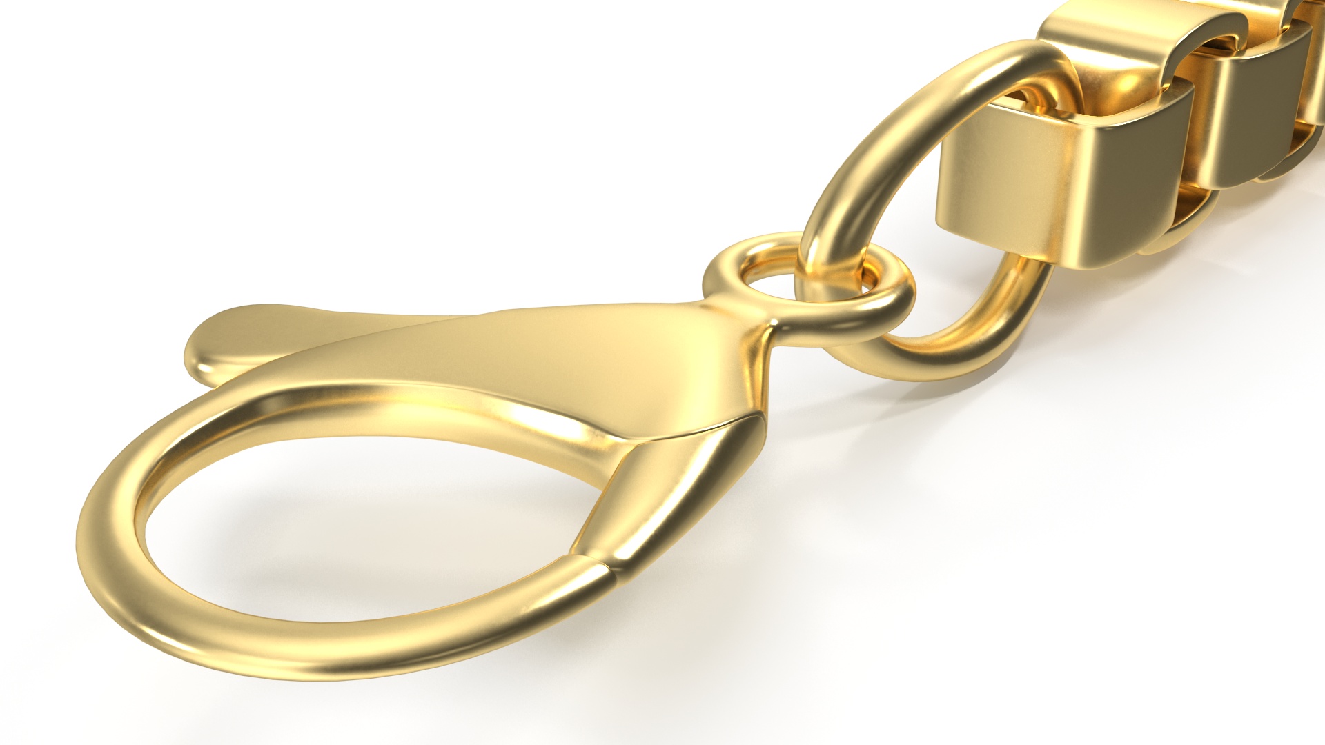 3D Golden Box Chain