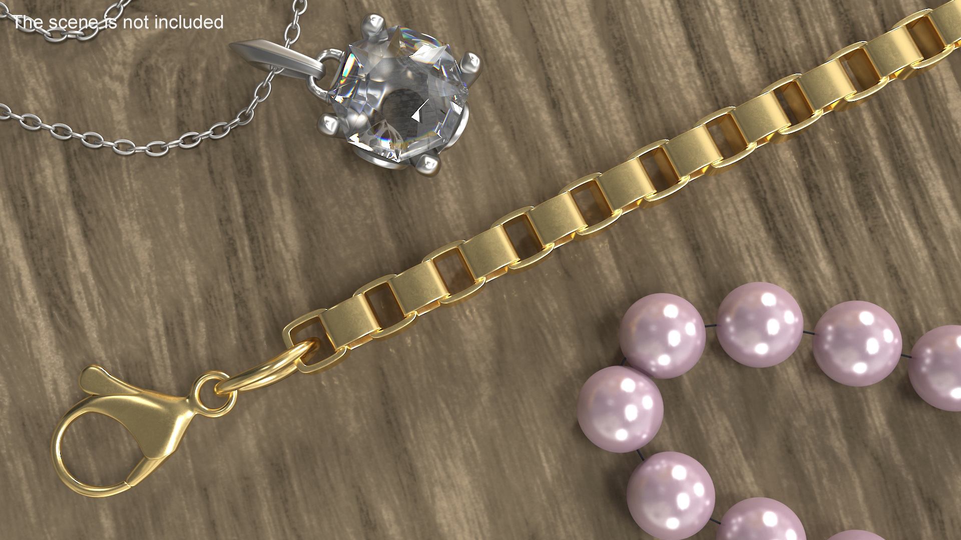 3D Golden Box Chain
