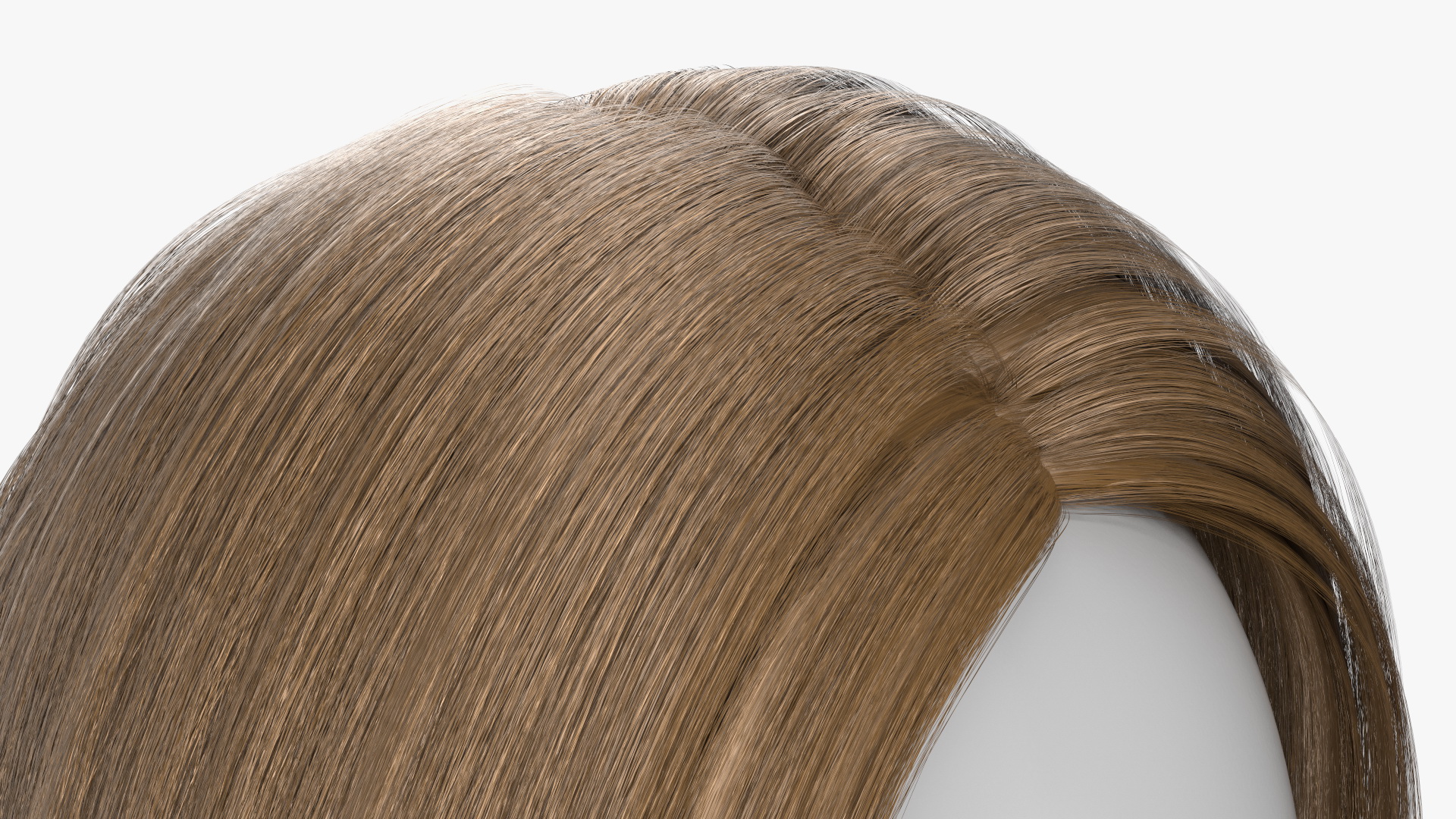 Sleek Bob Hairstyle Wig Brown 3D model