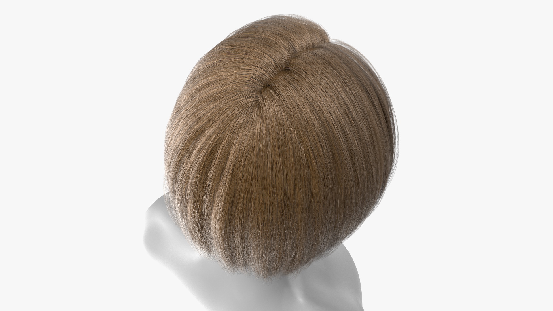 Sleek Bob Hairstyle Wig Brown 3D model
