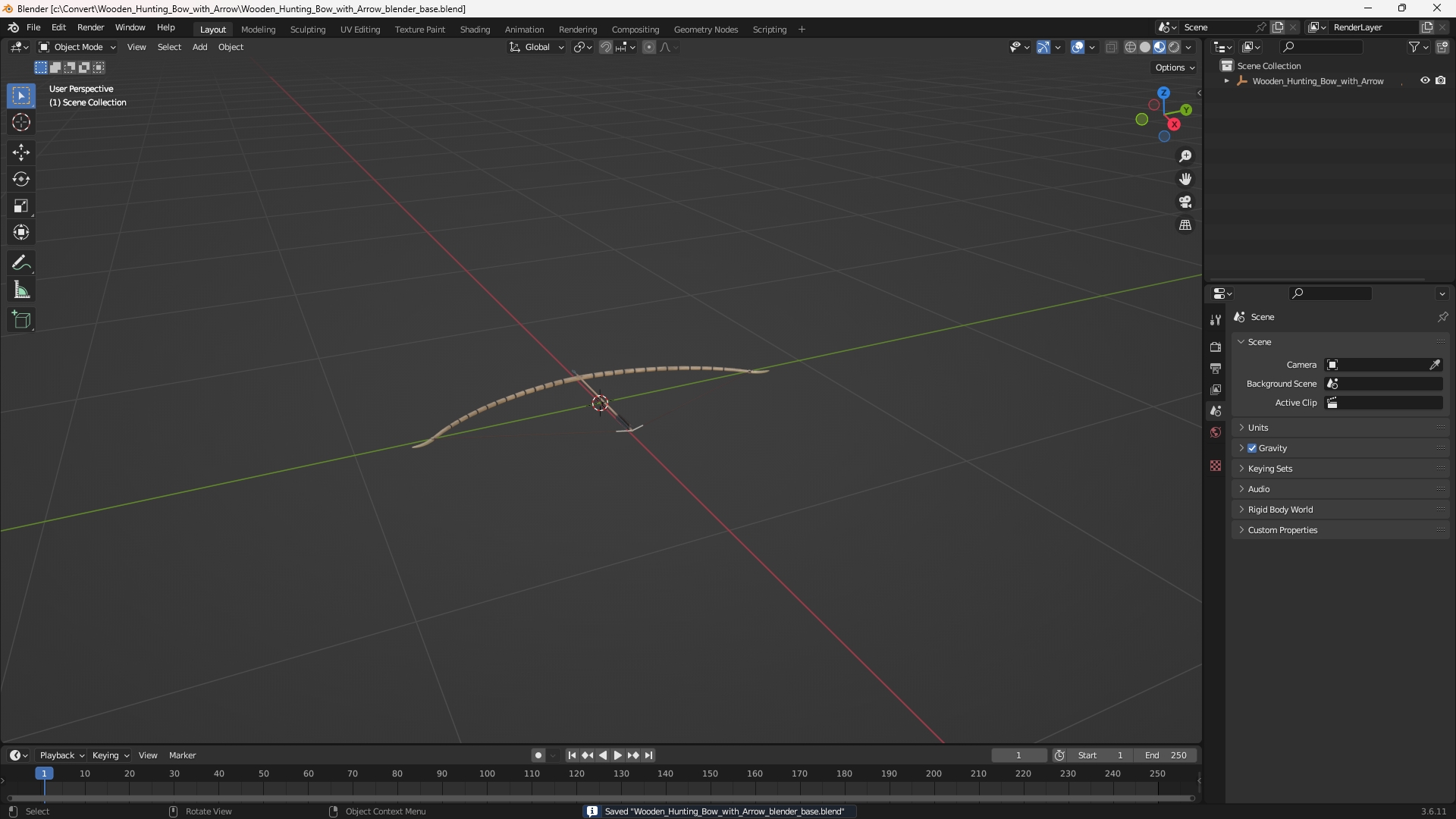 Wooden Hunting Bow with Arrow - view 10