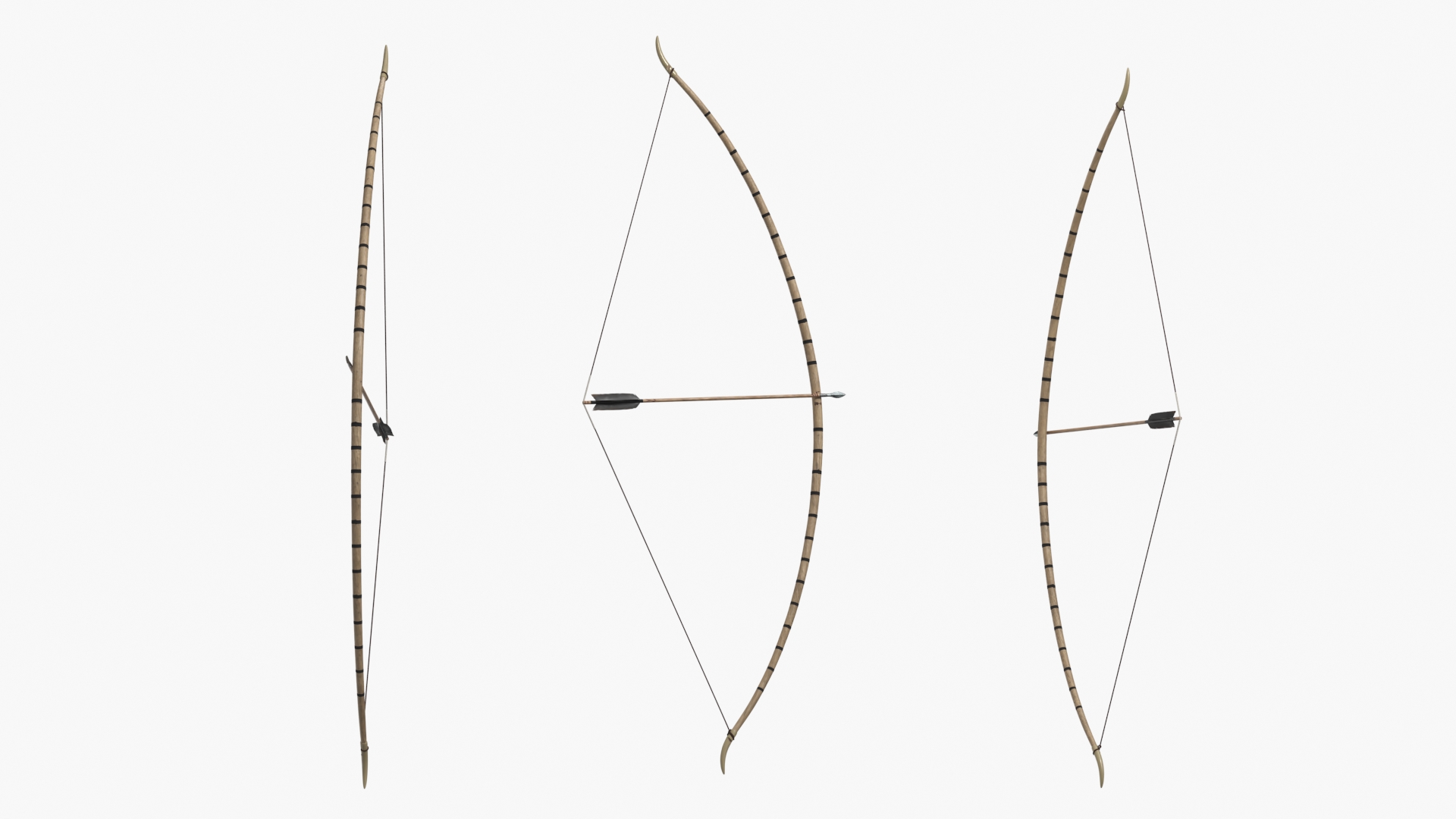 Wooden Hunting Bow with Arrow - view 4