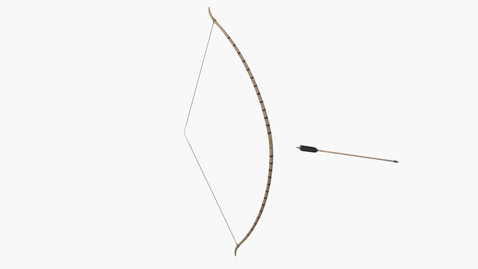 Wooden Hunting Bow with Arrow - view 7