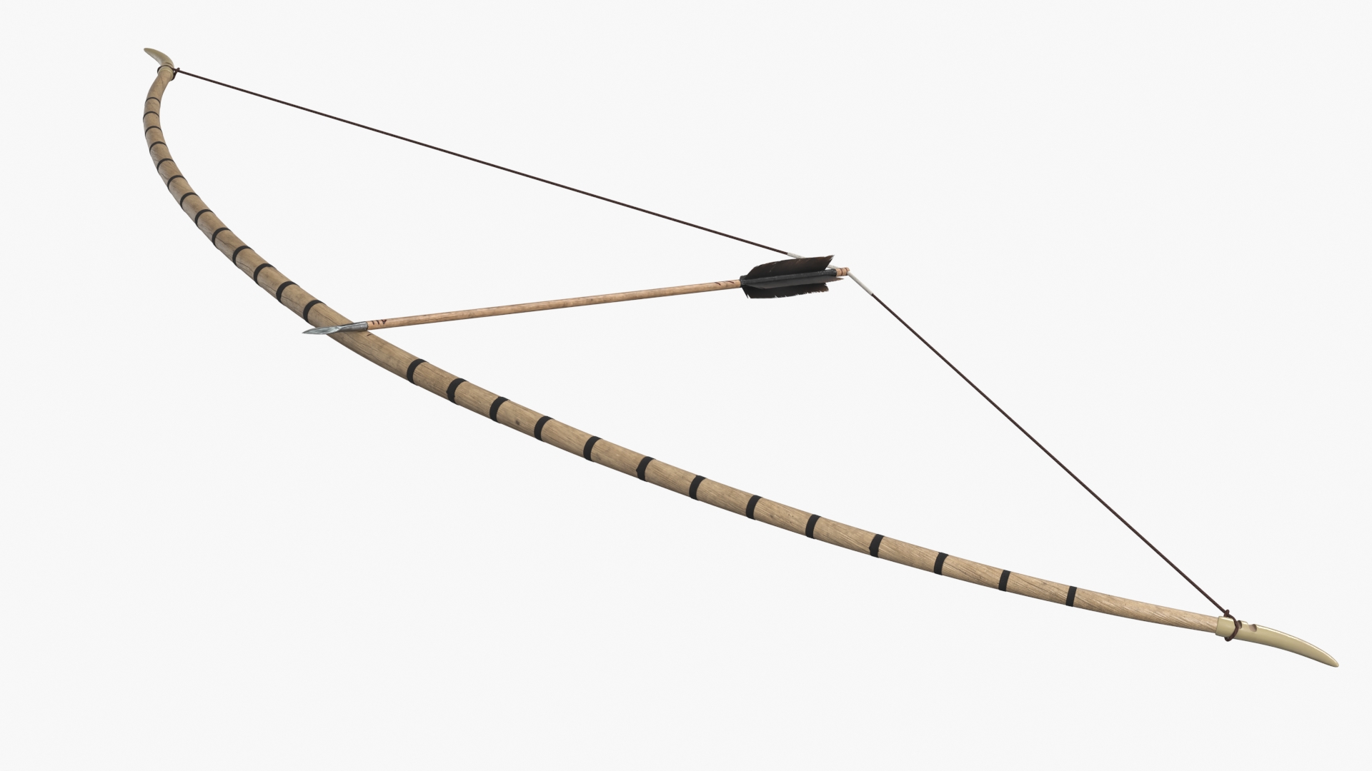 Wooden Hunting Bow with Arrow - view 5