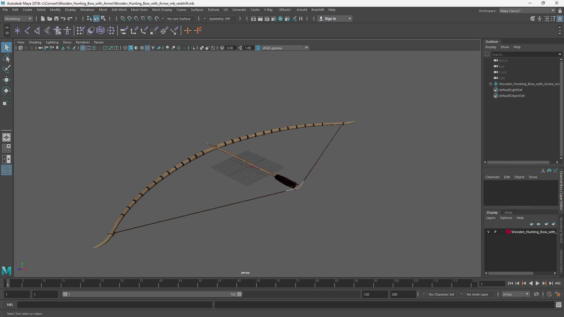 Wooden Hunting Bow with Arrow - view 11