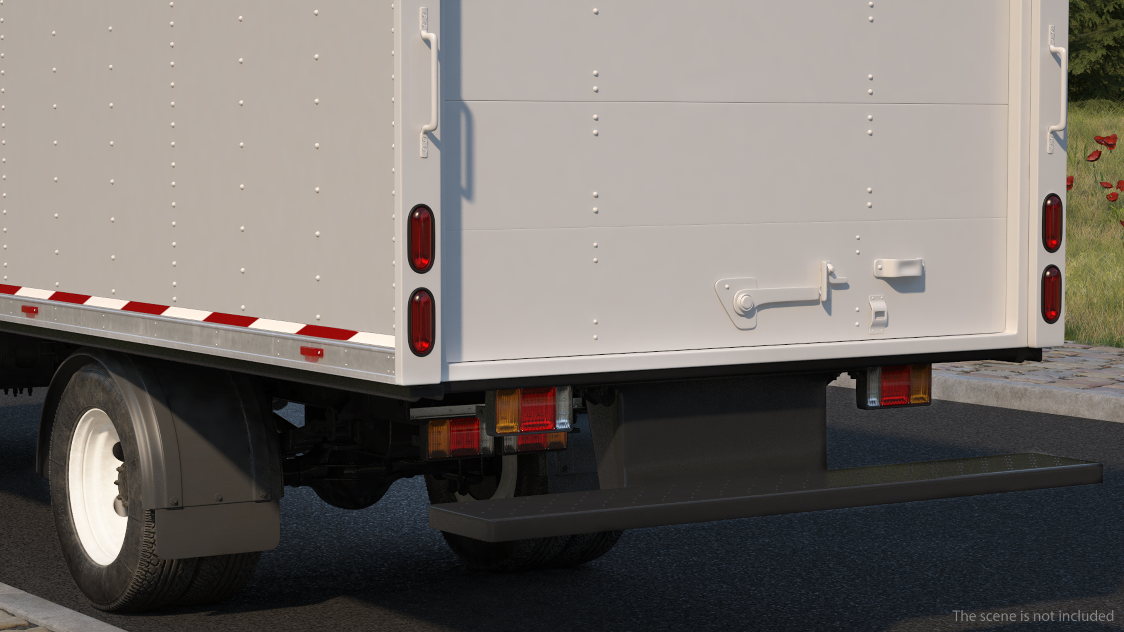 3D Box Truck Isuzu NPR 2018 Mockup