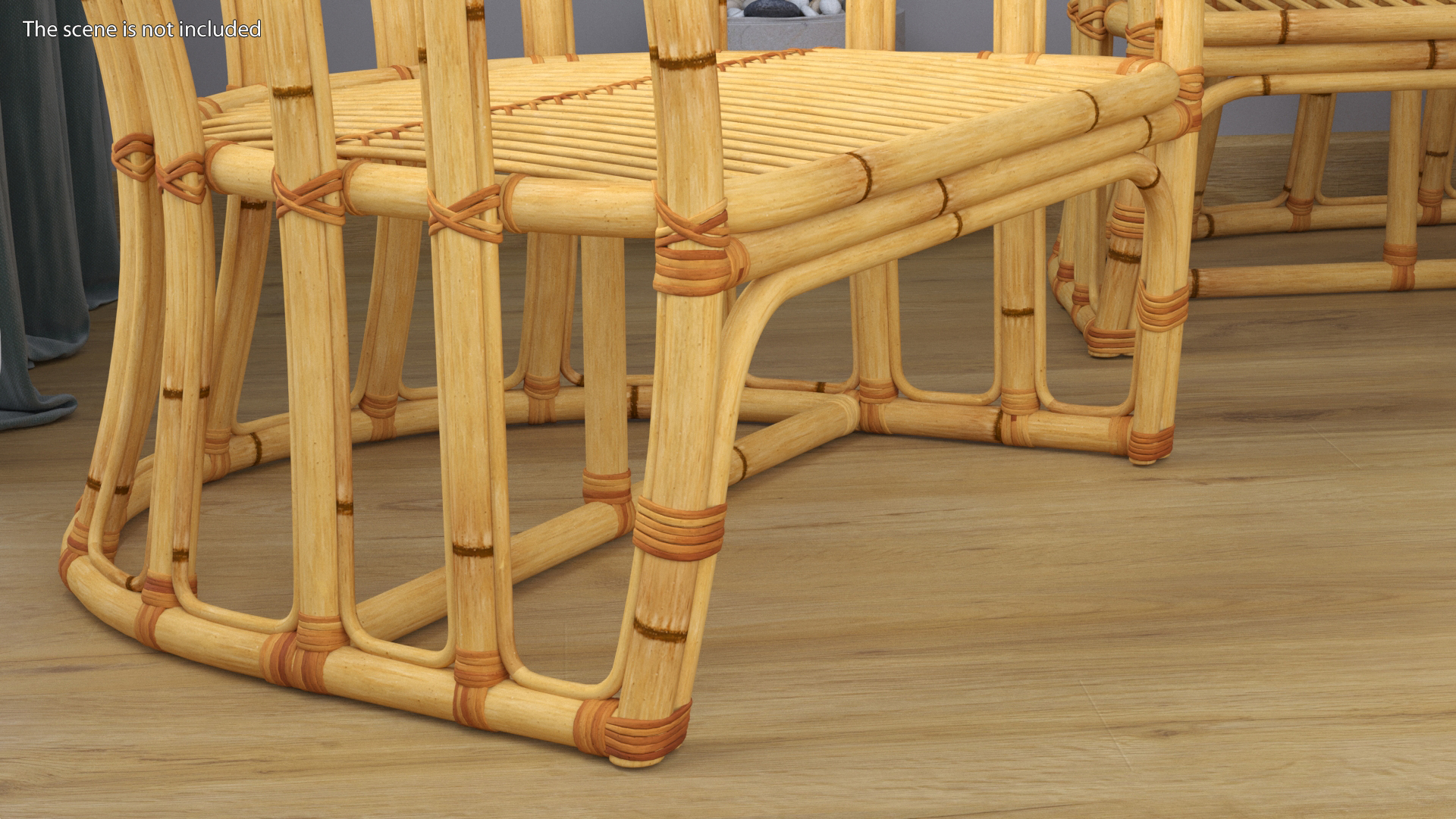 3D Vintage Bamboo Armchair model