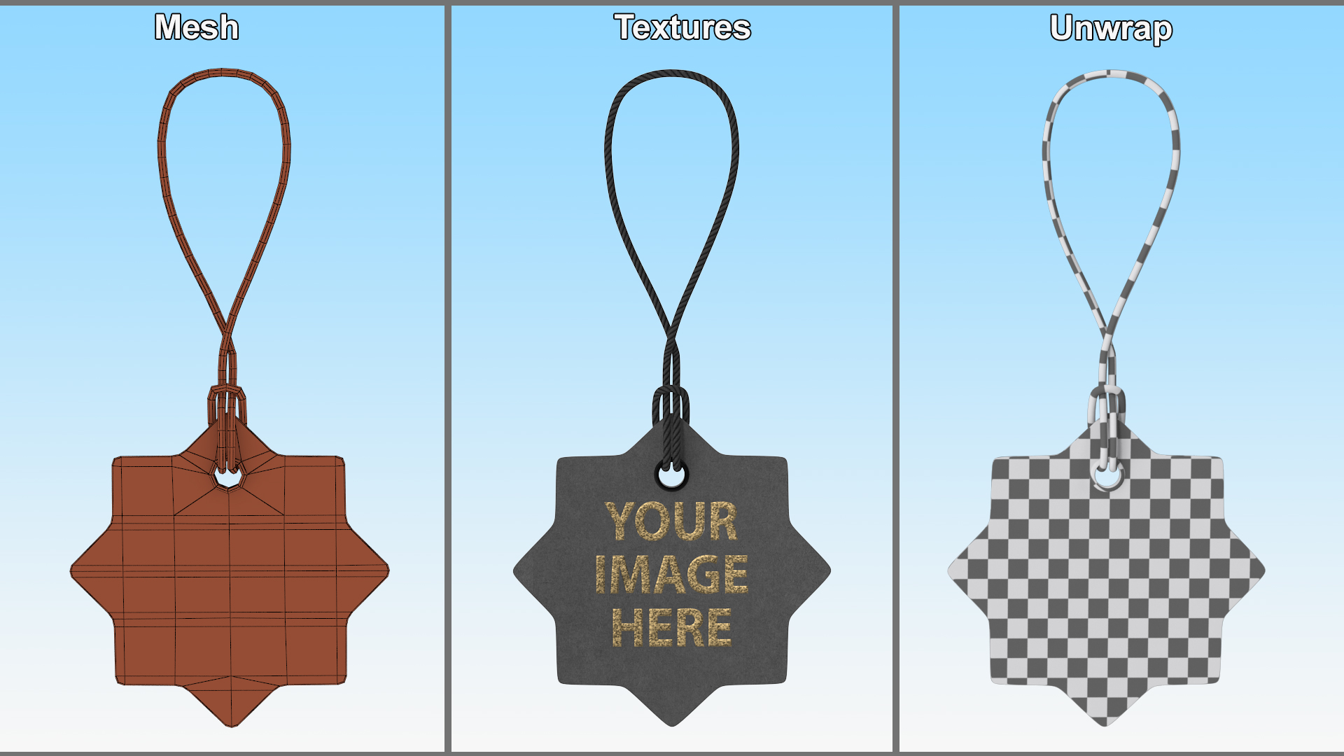 Label Tag Star 3D model
