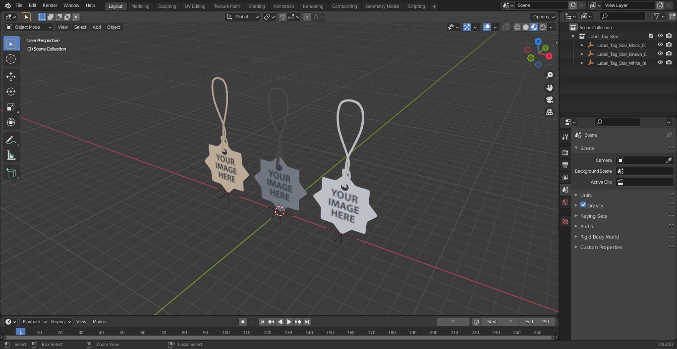 Label Tag Star 3D model