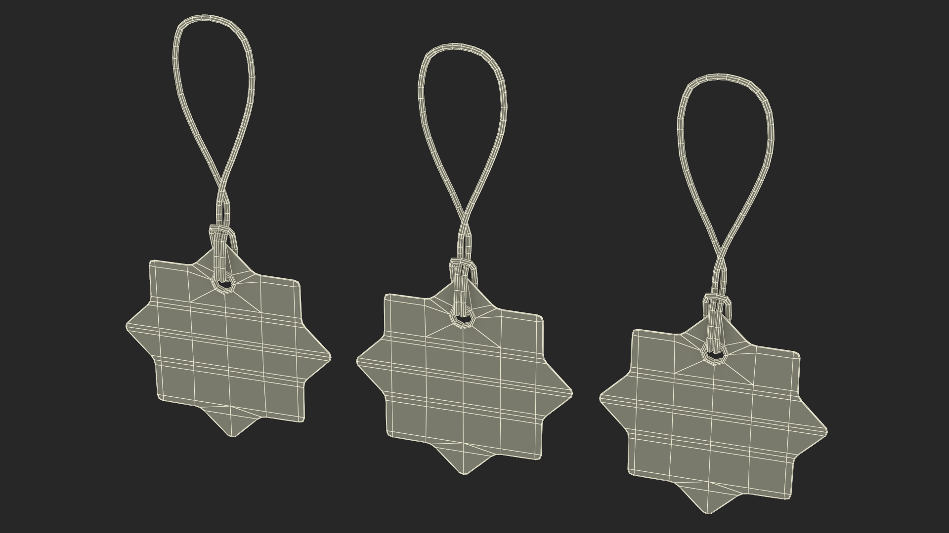 Label Tag Star 3D model