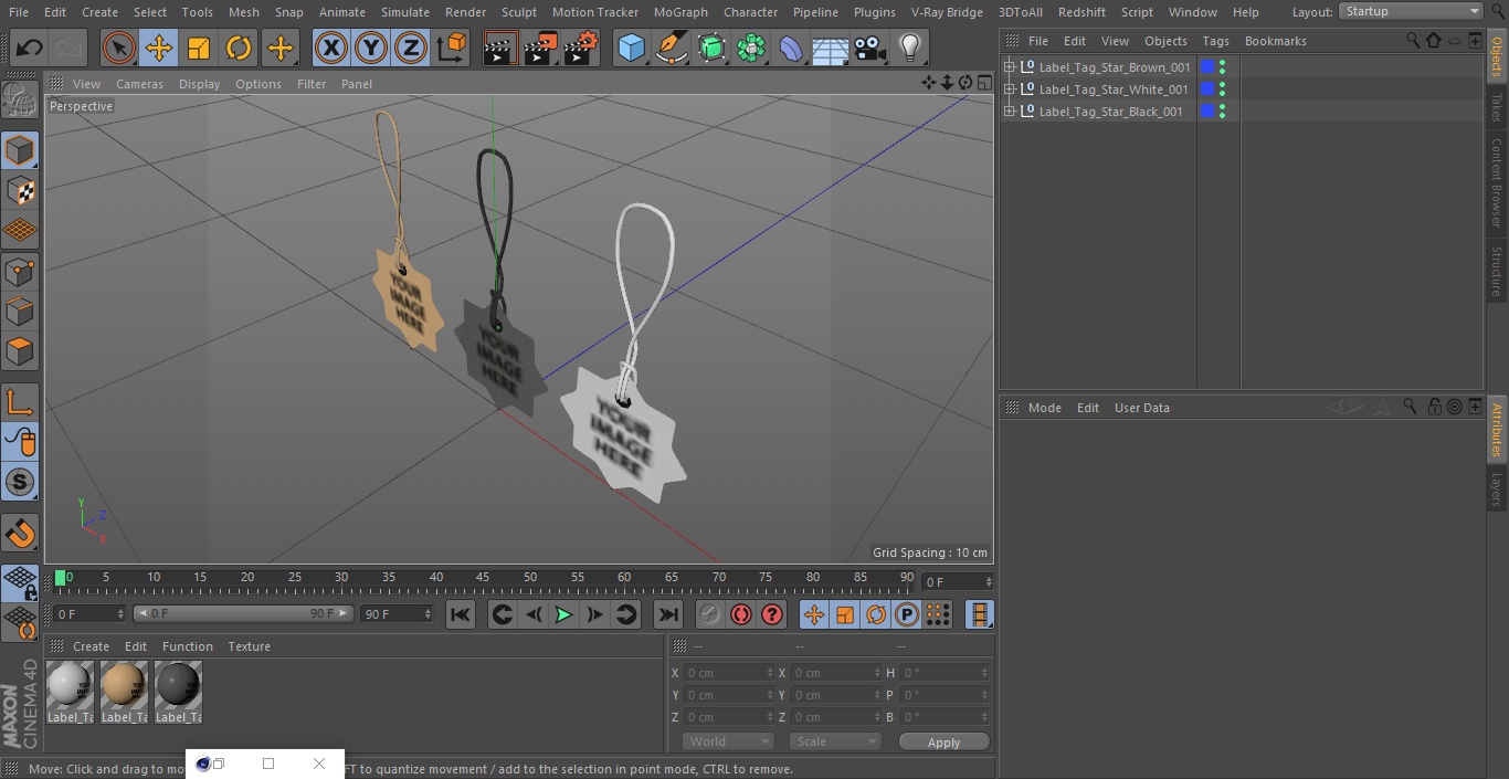 Label Tag Star 3D model