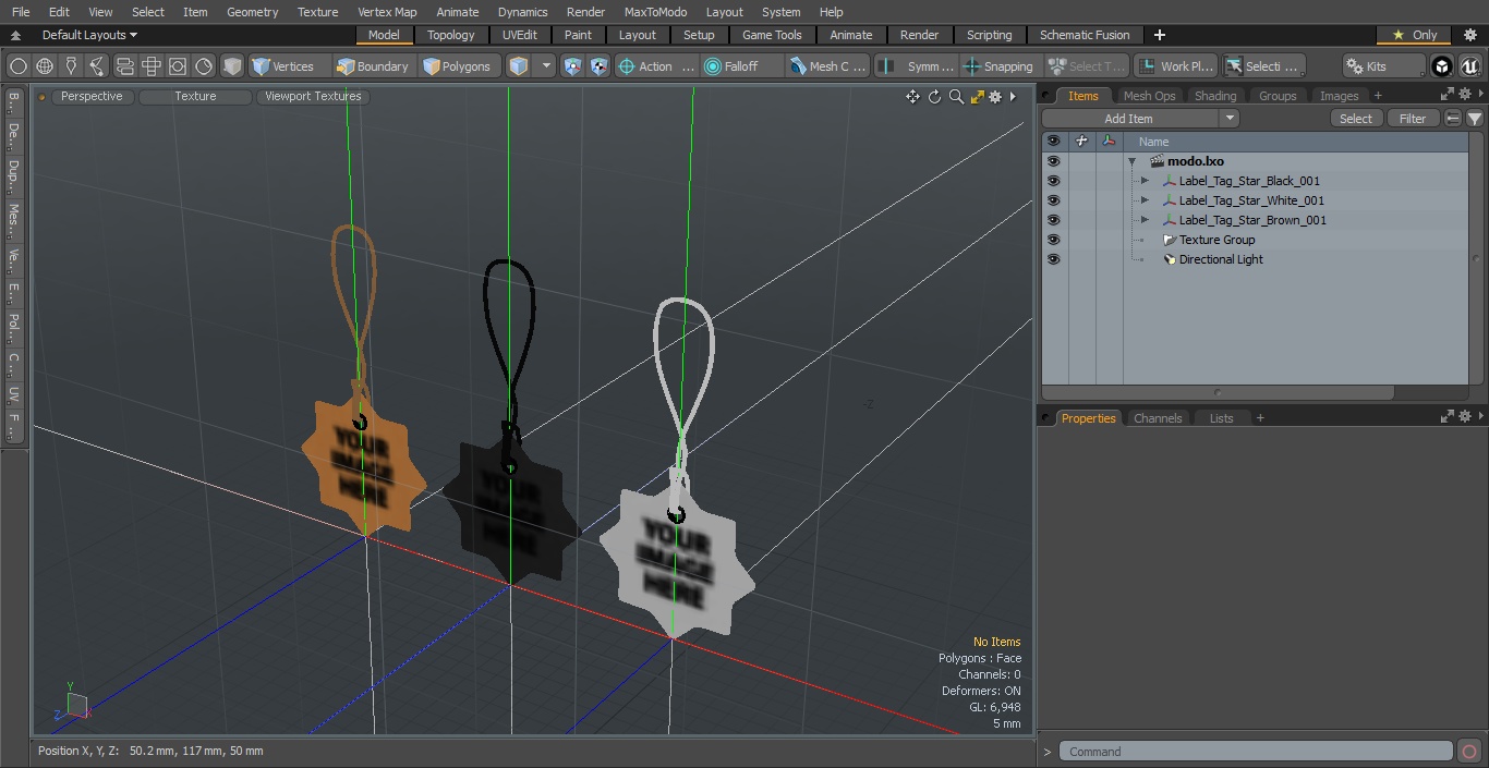 Label Tag Star 3D model