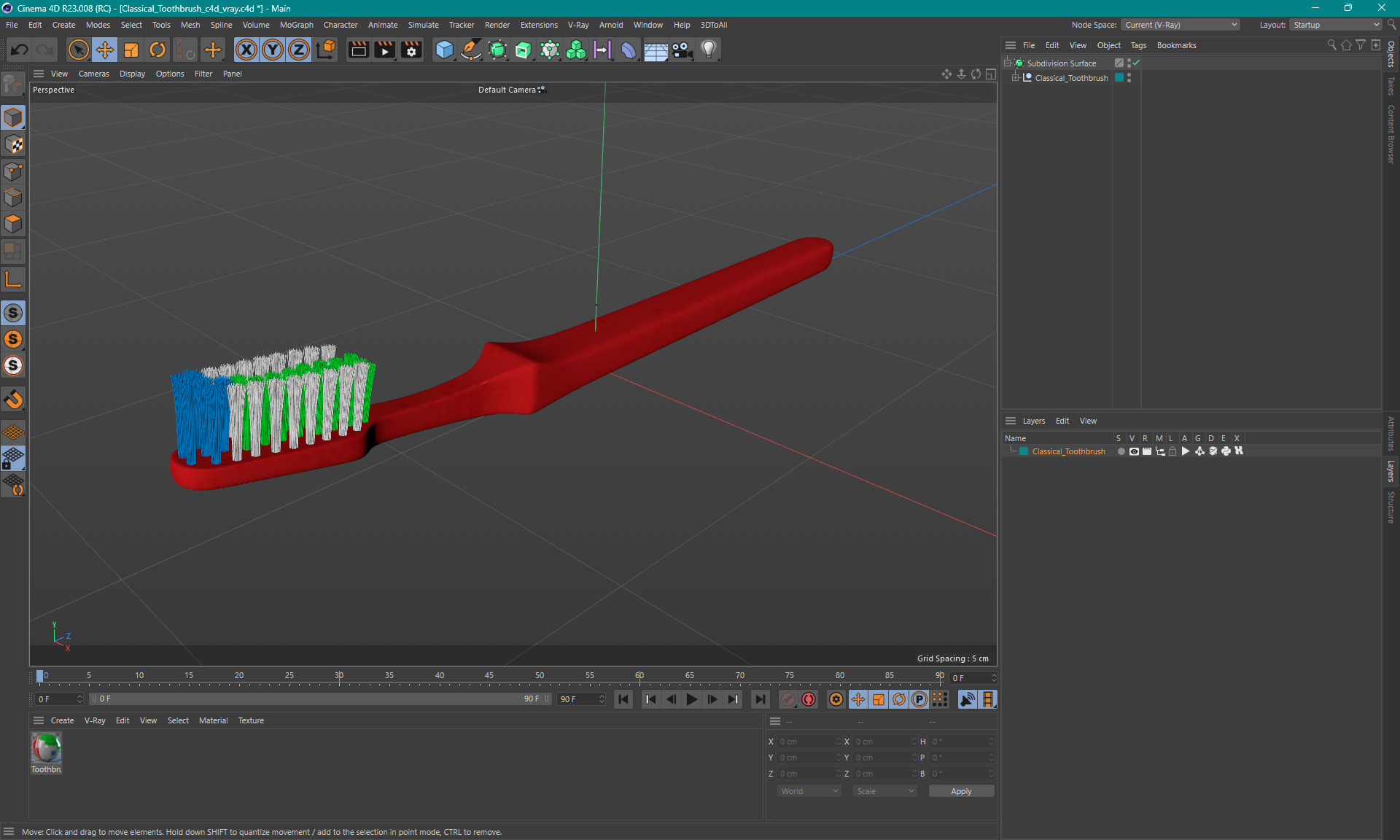 3D model Classical Toothbrush
