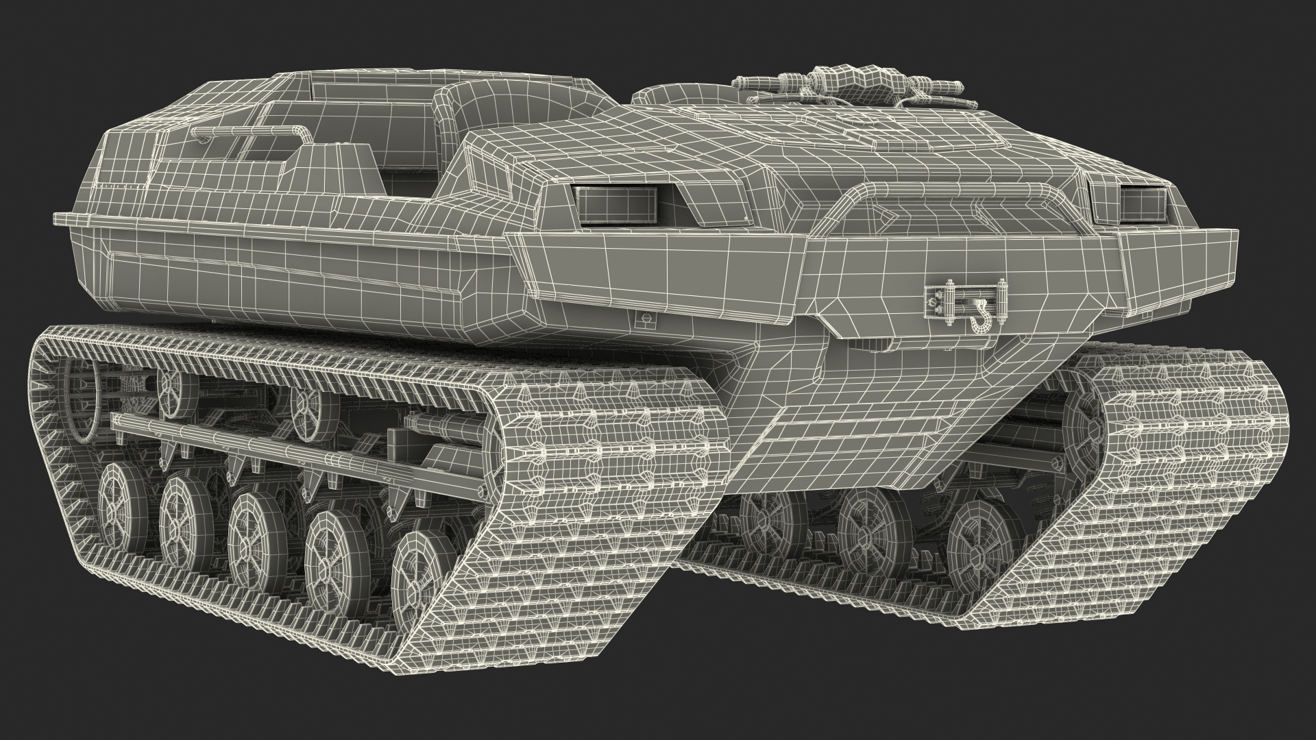 No Roof Tinger ATV Red Rigged 3D model