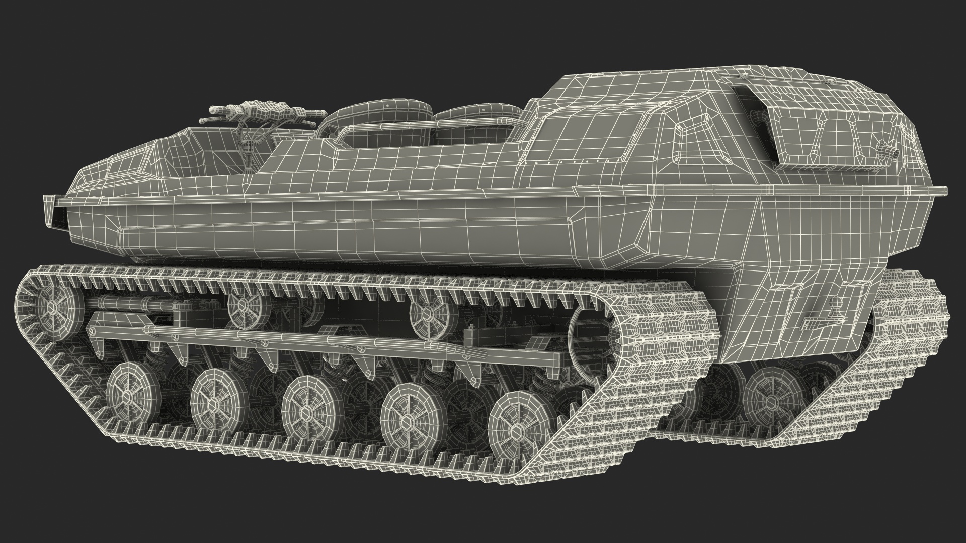 No Roof Tinger ATV Red Rigged 3D model