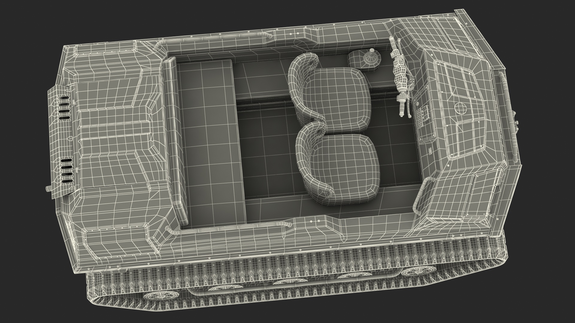 No Roof Tinger ATV Red Rigged 3D model