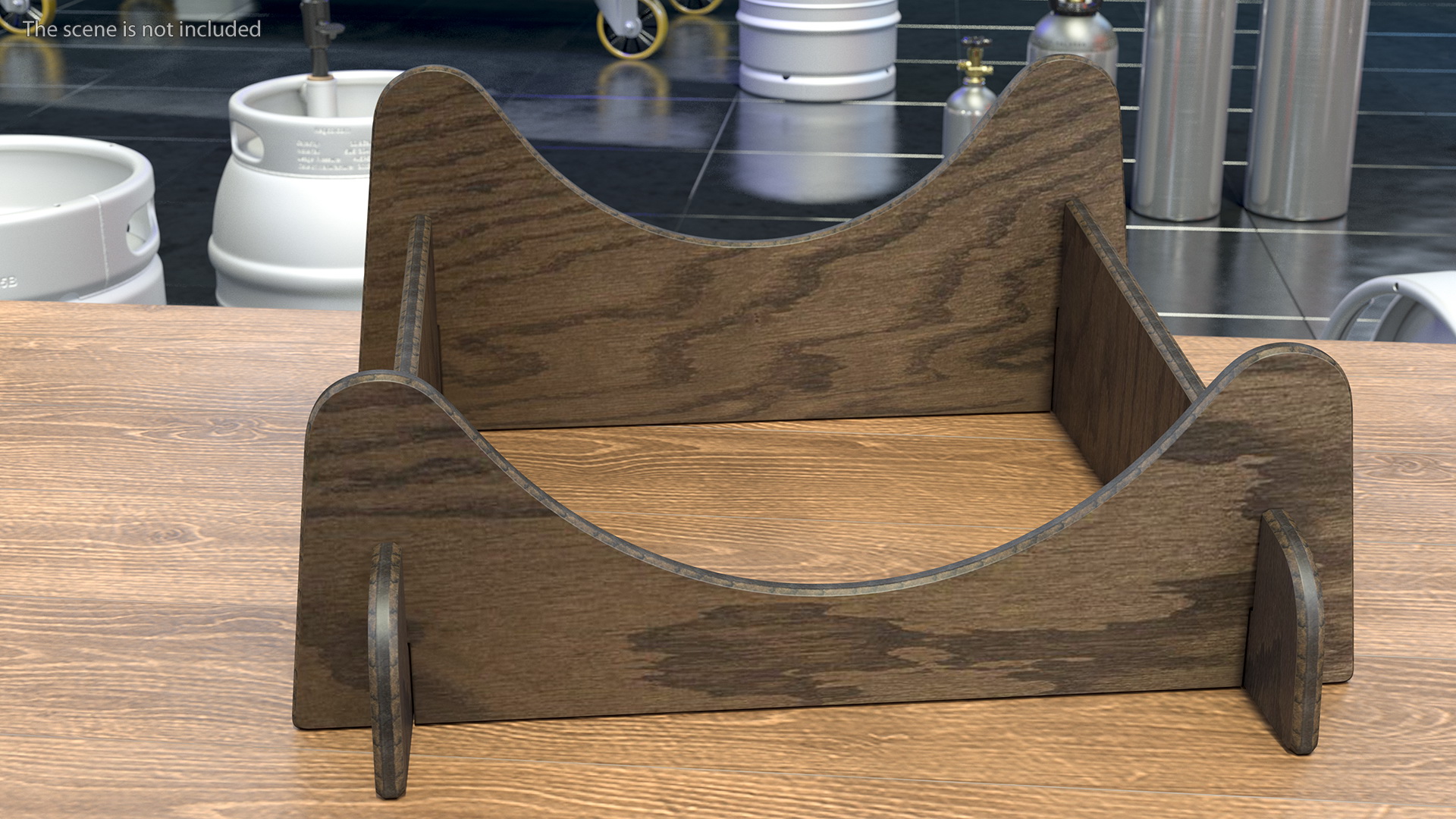 3D Firkin Metal Cask on Wooden Stillage