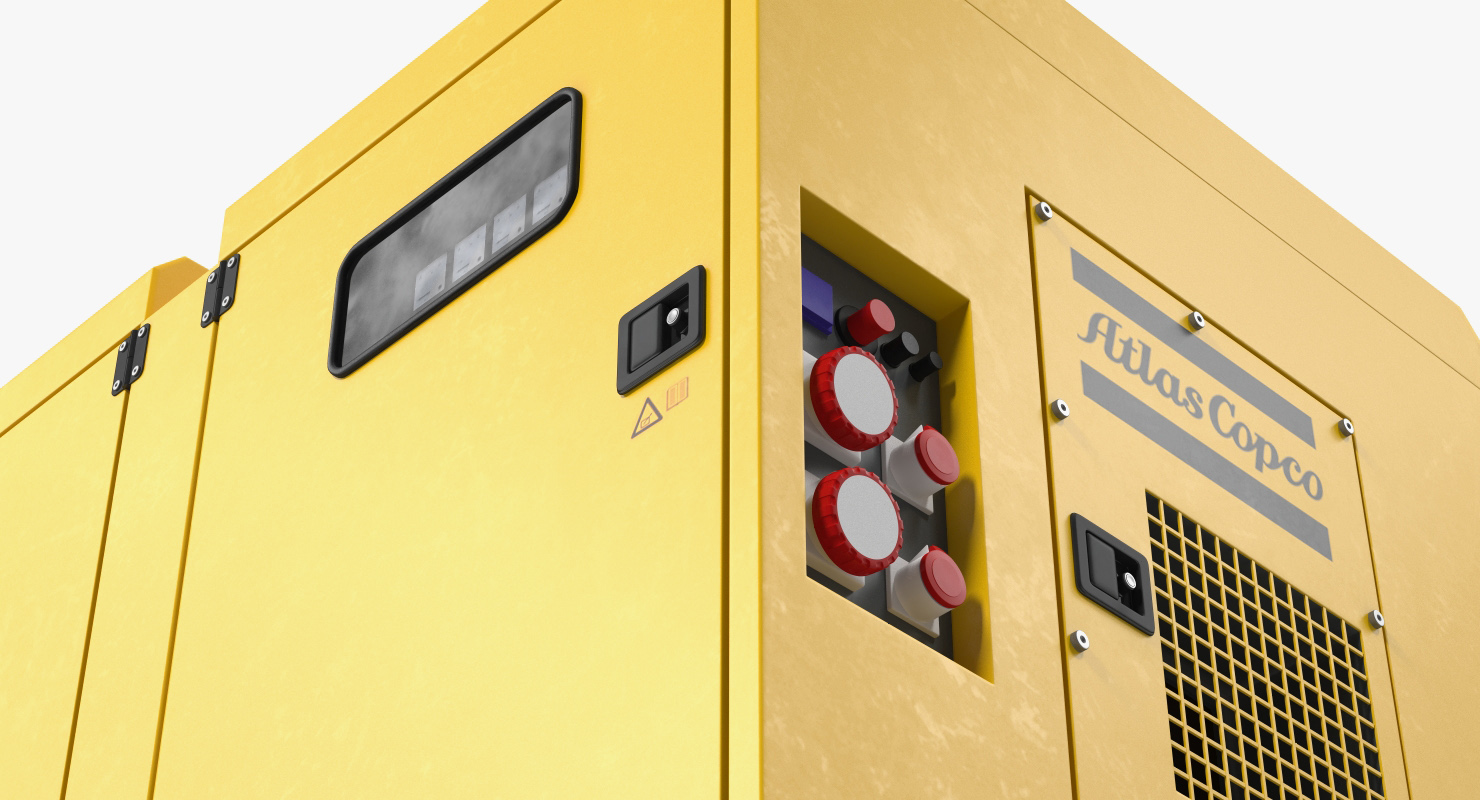 Industrial Diesel Generator Atlas Copco 3D model