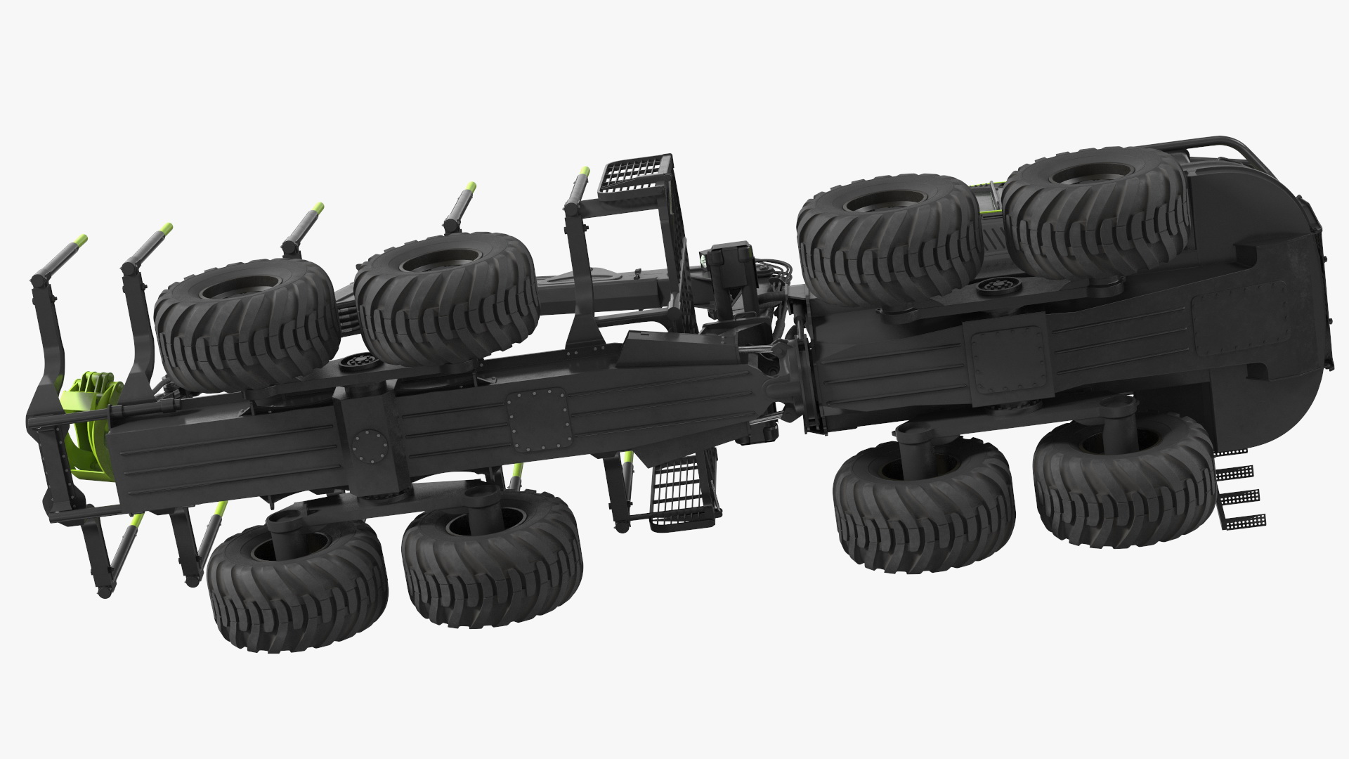 3D Forwarder Forestry Vehicle Rigged model