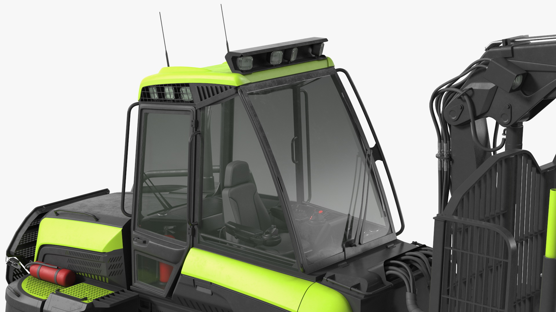 3D Forwarder Forestry Vehicle Rigged model