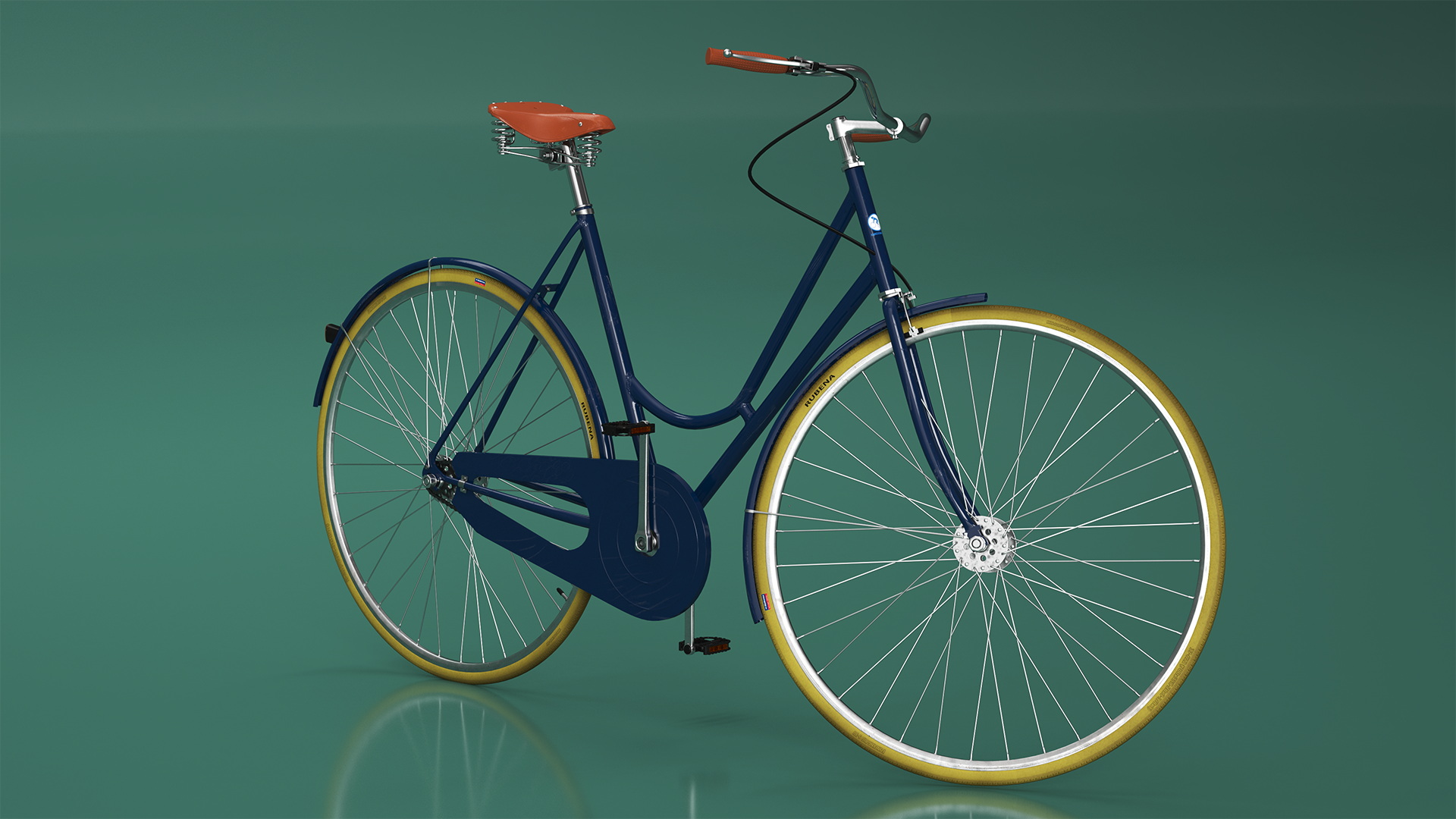 3D Vintage City Bicycle Rigged for Cinema 4D