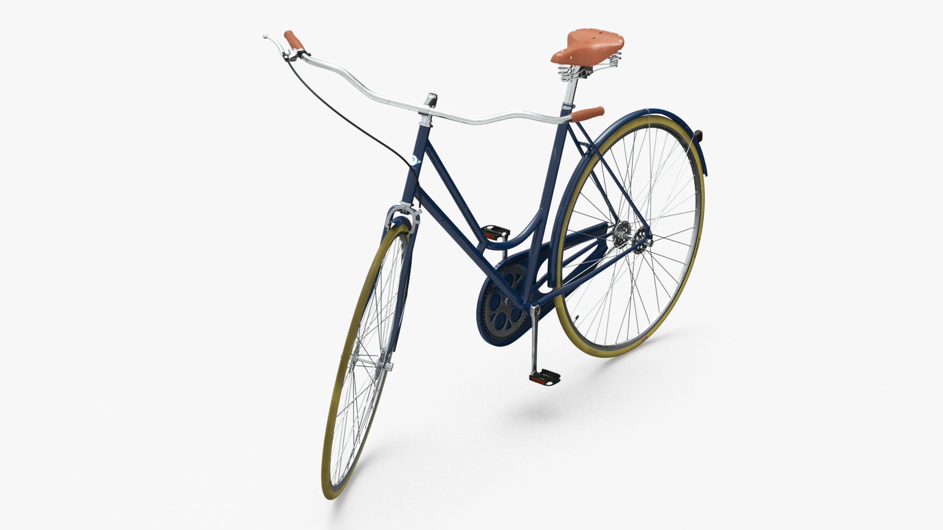 3D Vintage City Bicycle Rigged for Cinema 4D