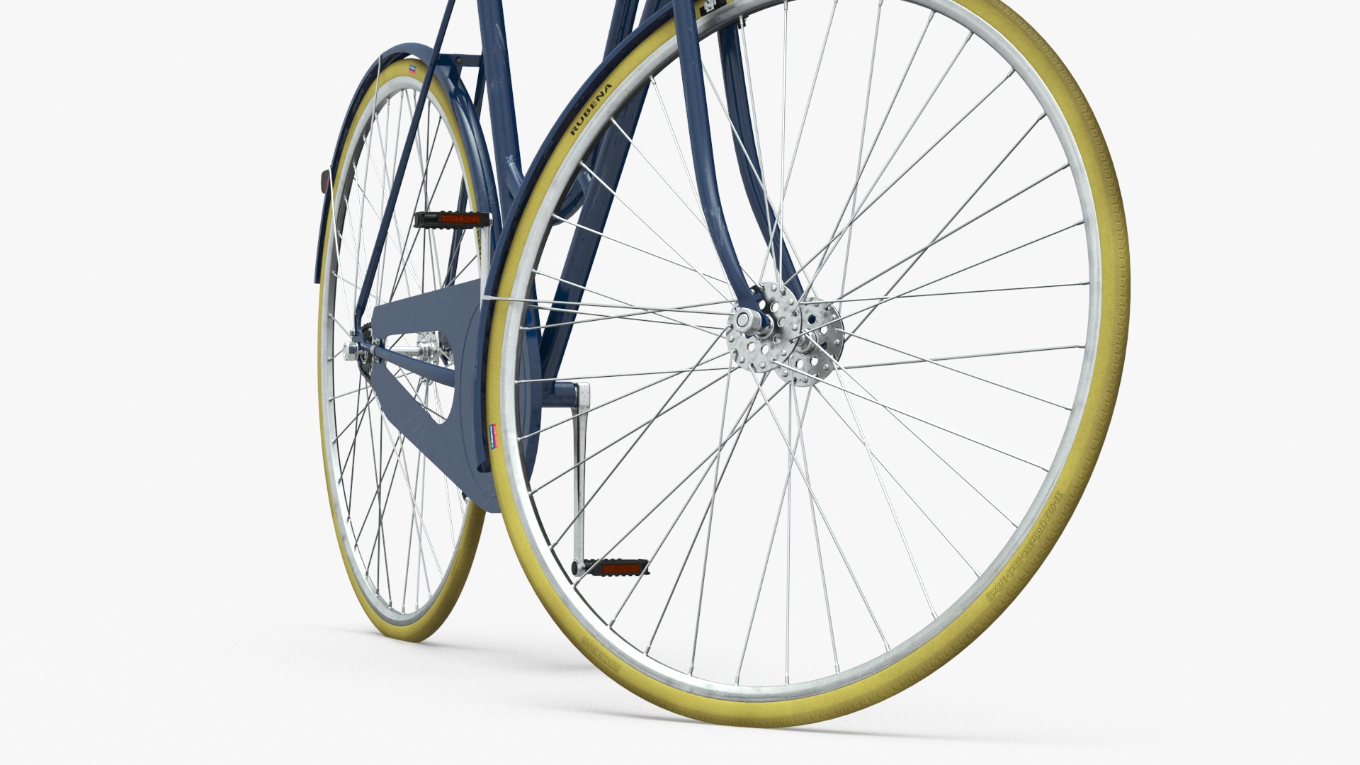 3D Vintage City Bicycle Rigged for Cinema 4D
