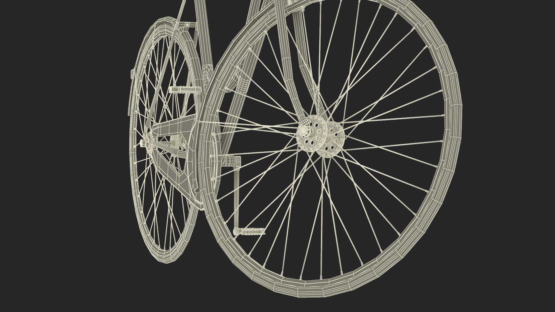 3D Vintage City Bicycle Rigged for Cinema 4D