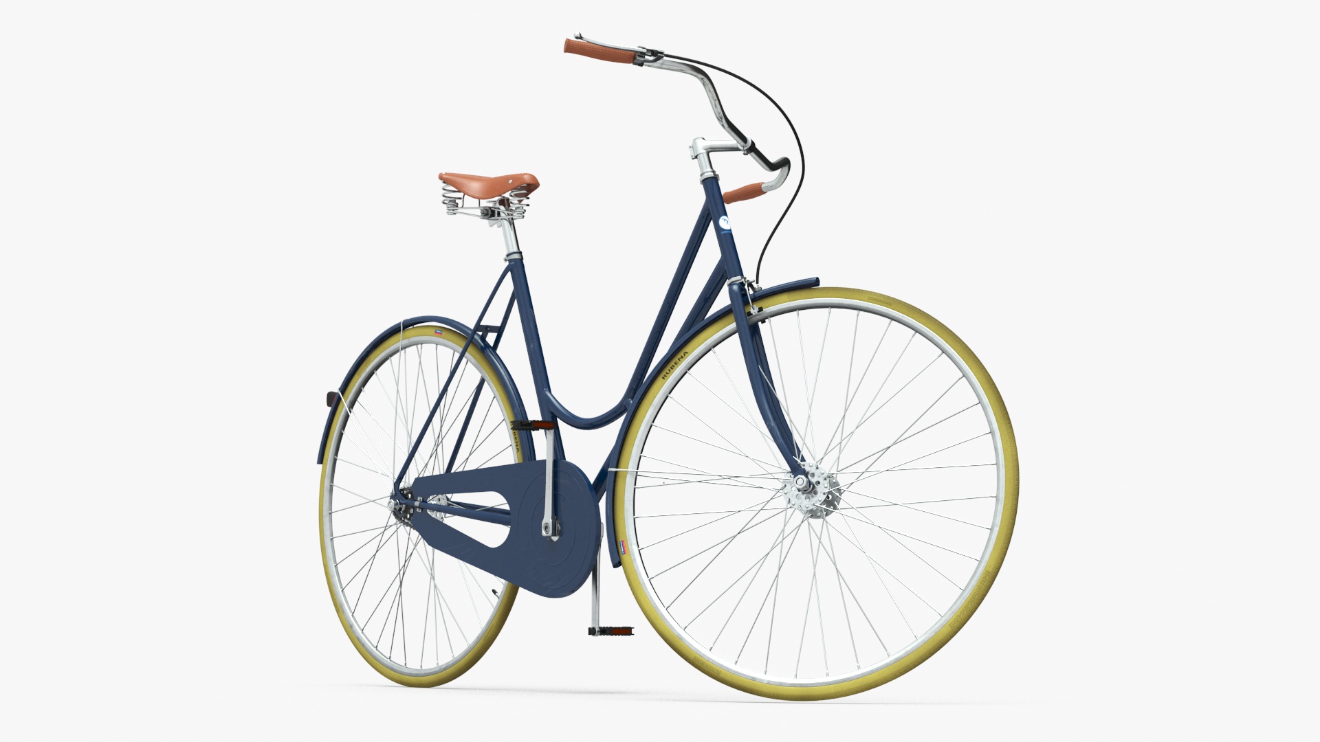 3D Vintage City Bicycle Rigged for Cinema 4D