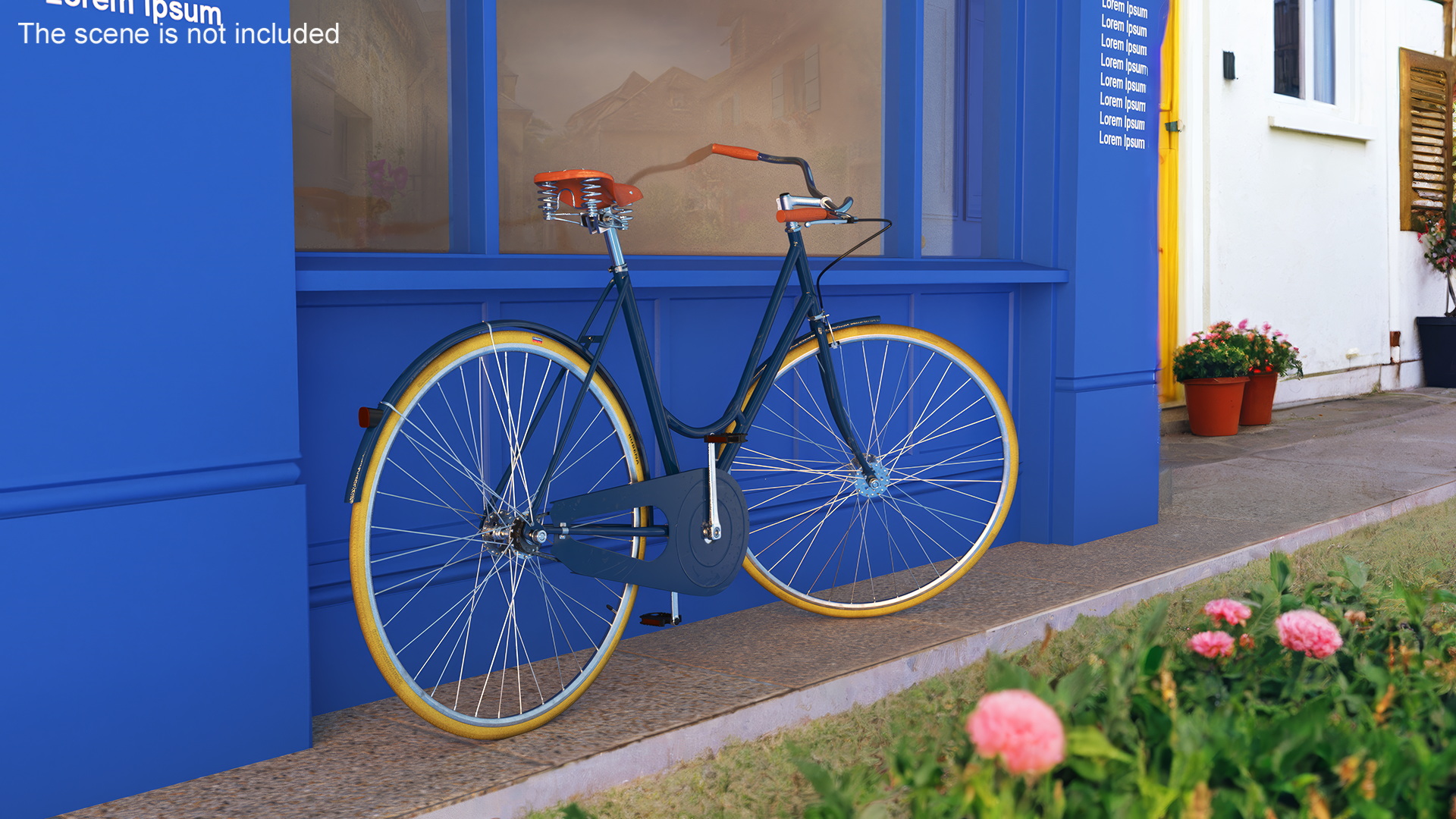 3D Vintage City Bicycle Rigged for Cinema 4D