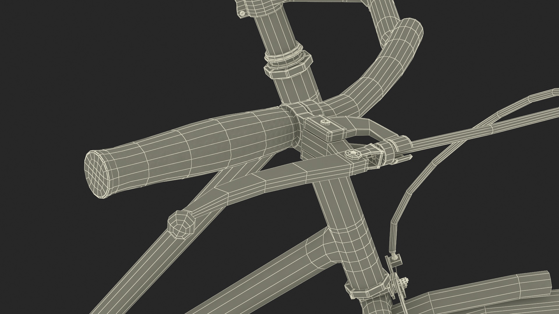 3D Vintage City Bicycle Rigged for Cinema 4D