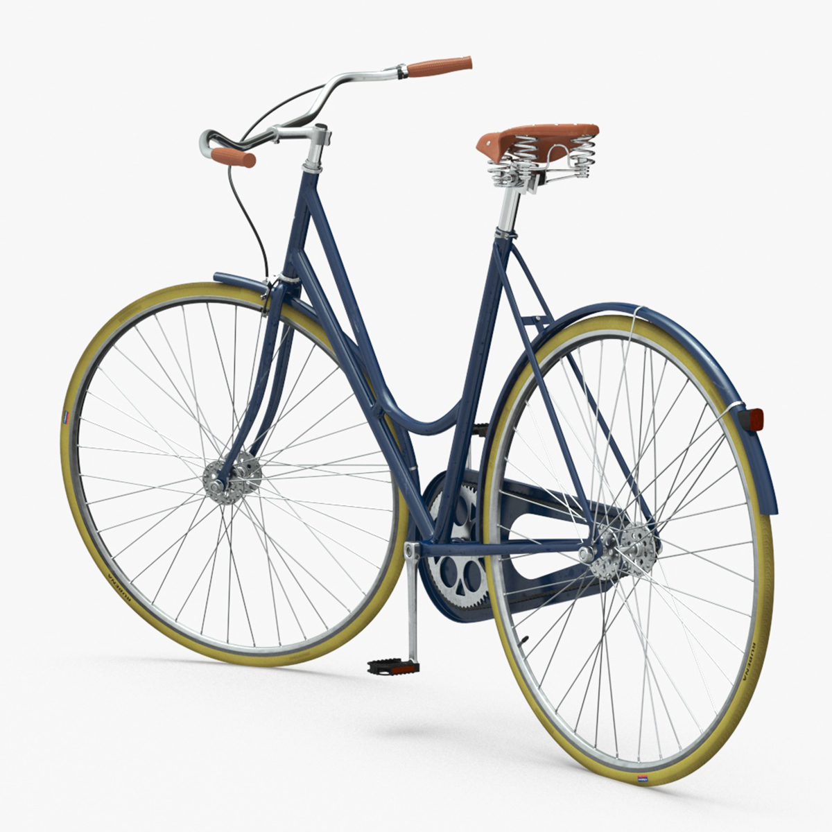 3D Vintage City Bicycle Rigged for Cinema 4D