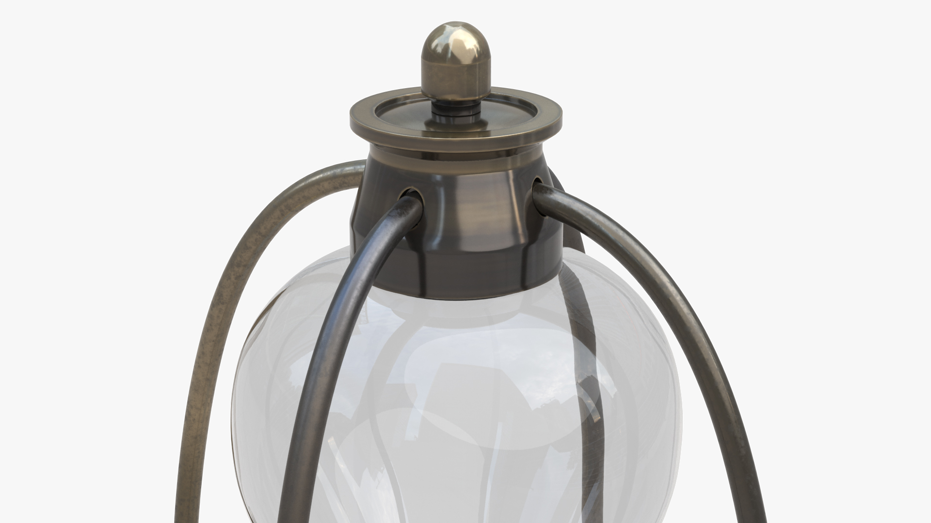 Vintage Sand Clock Brass 3D model