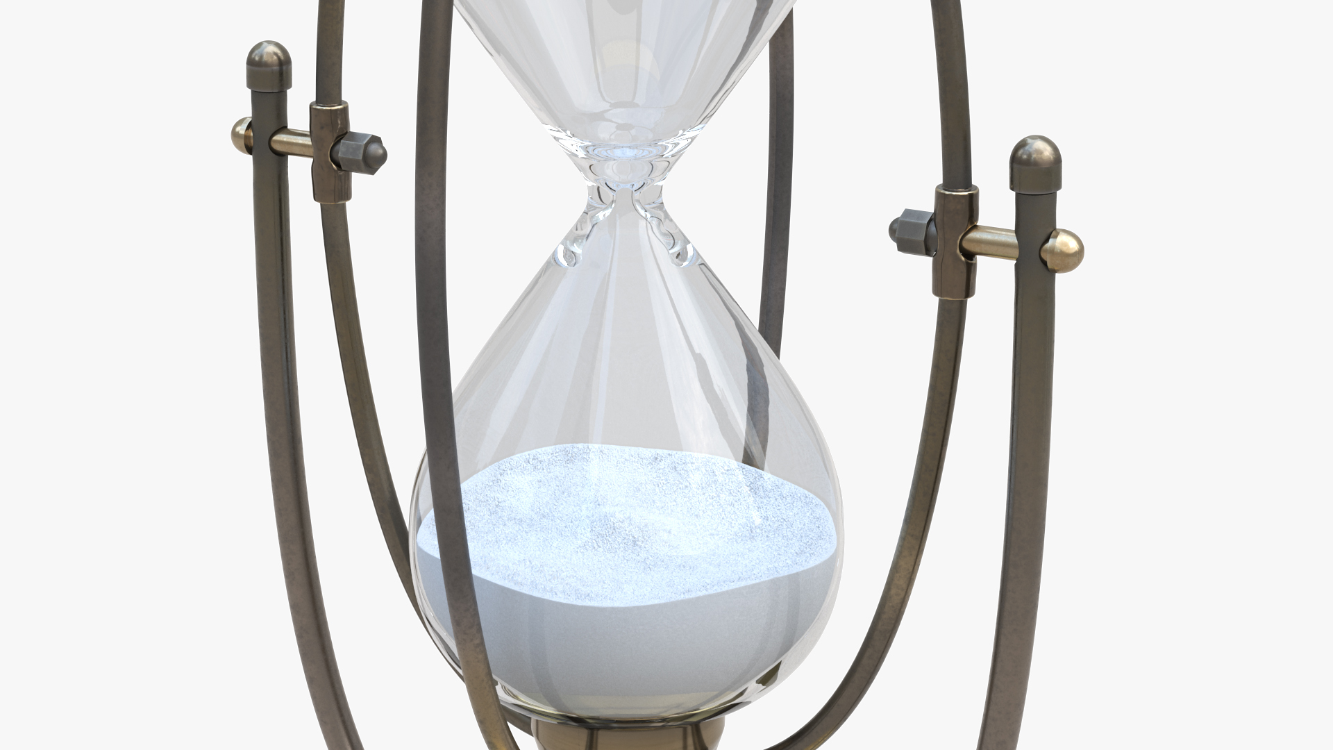 Vintage Sand Clock Brass 3D model