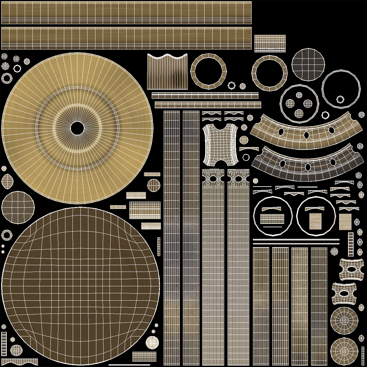 Vintage Sand Clock Brass 3D model