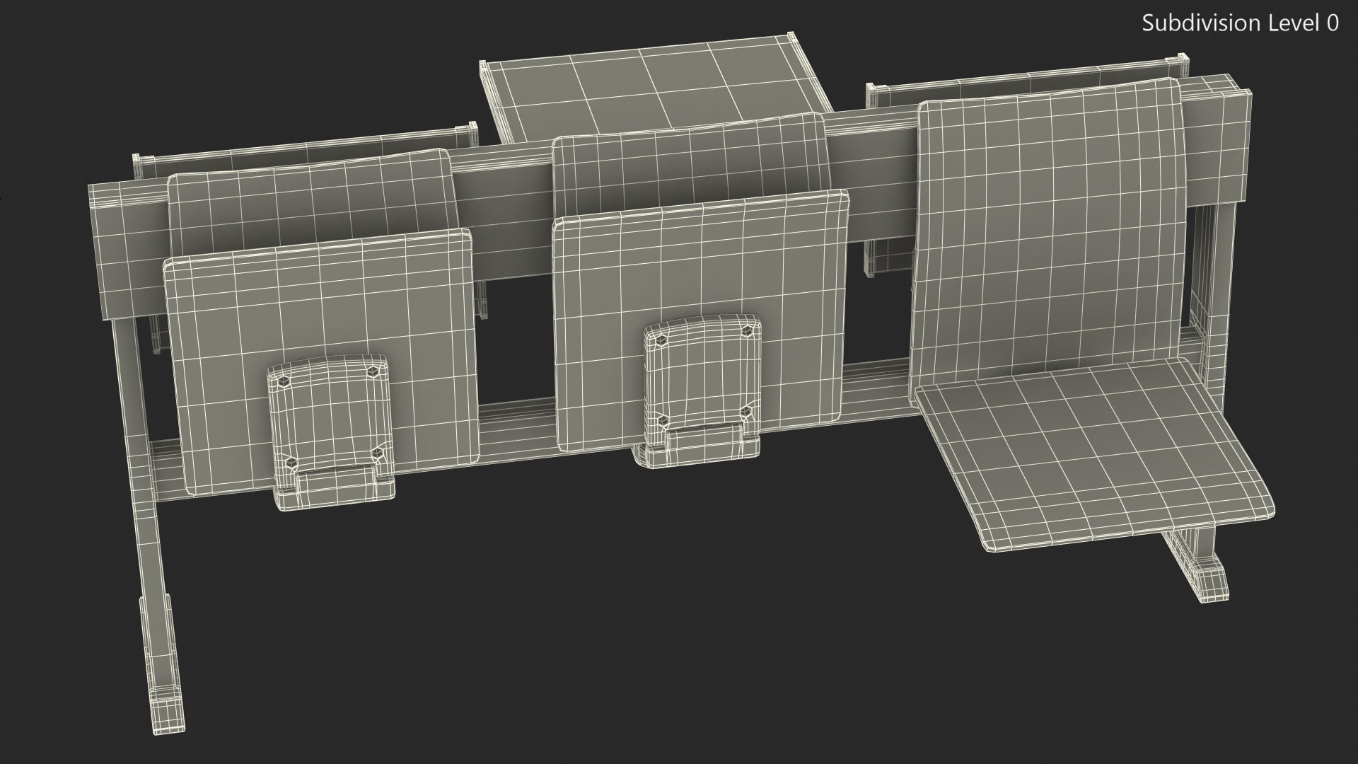 University Seating System For Three Places 3D