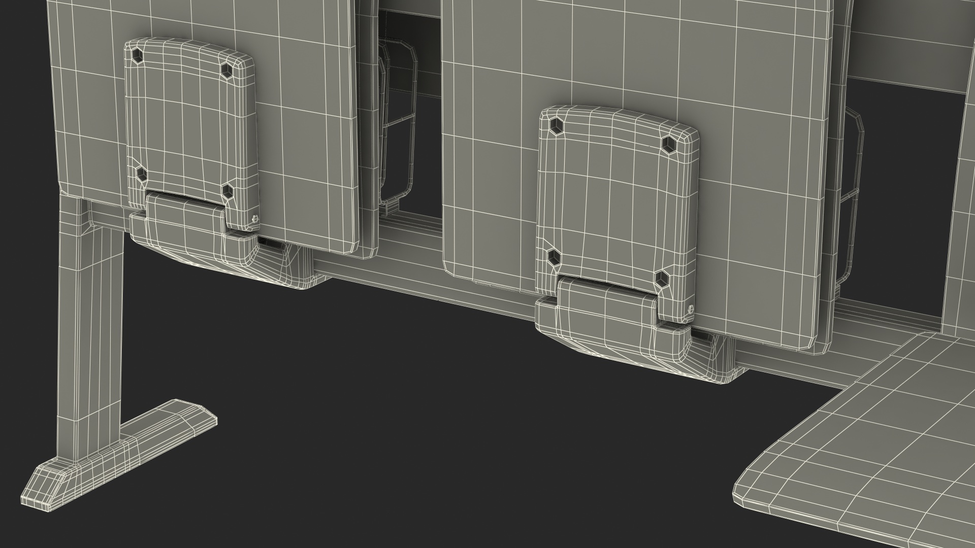 University Seating System For Three Places 3D
