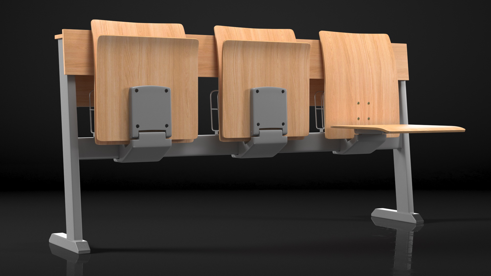 University Seating System For Three Places 3D