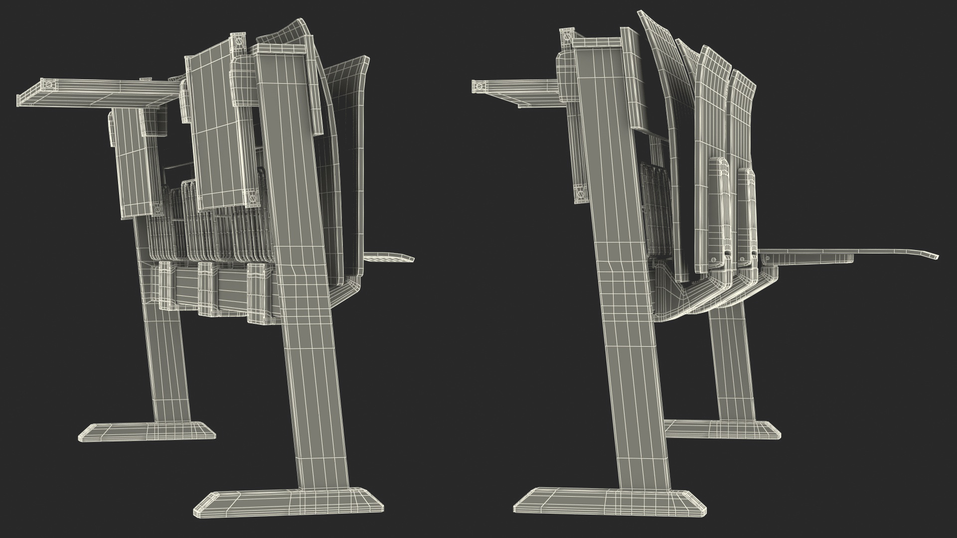University Seating System For Three Places 3D