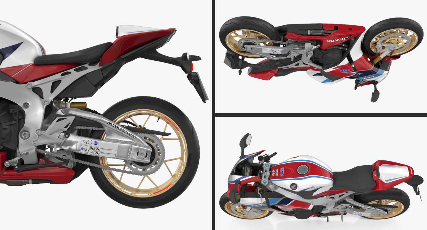 3D Honda CBR 1000RR Fireblade 2016 Rigged model